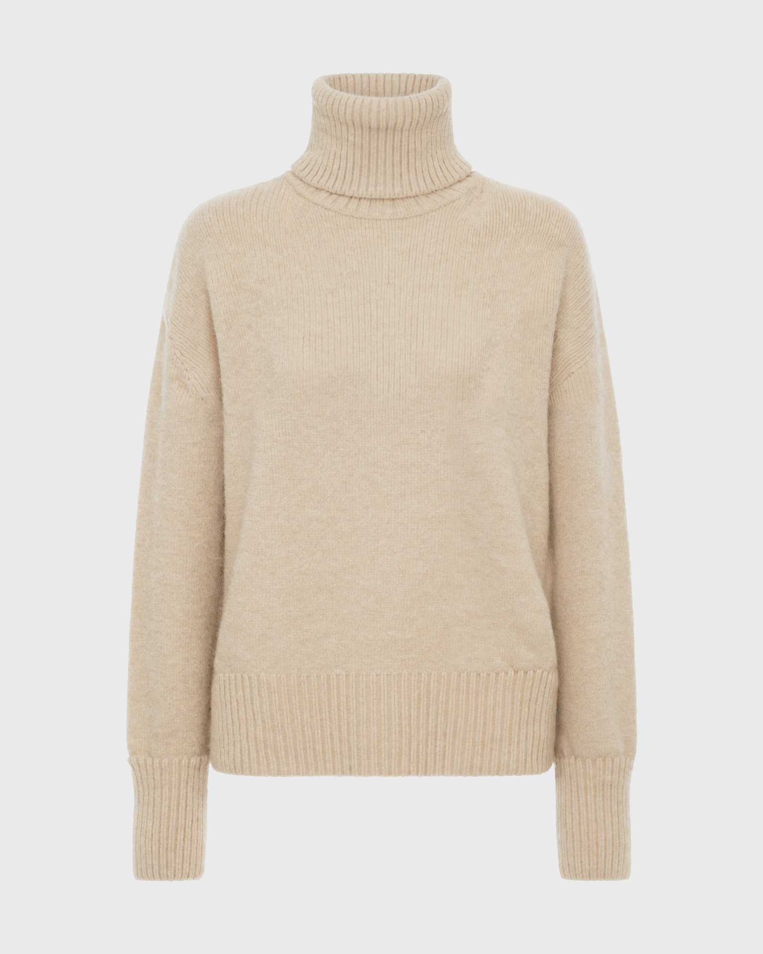 Old Aura | Women’s Loose Fit Turtleneck Sweater with Ribbed Trim