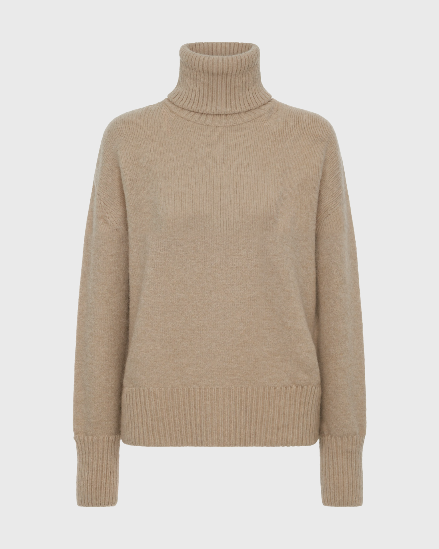 Old Aura | Women’s Loose Fit Turtleneck Sweater with Ribbed Trim
