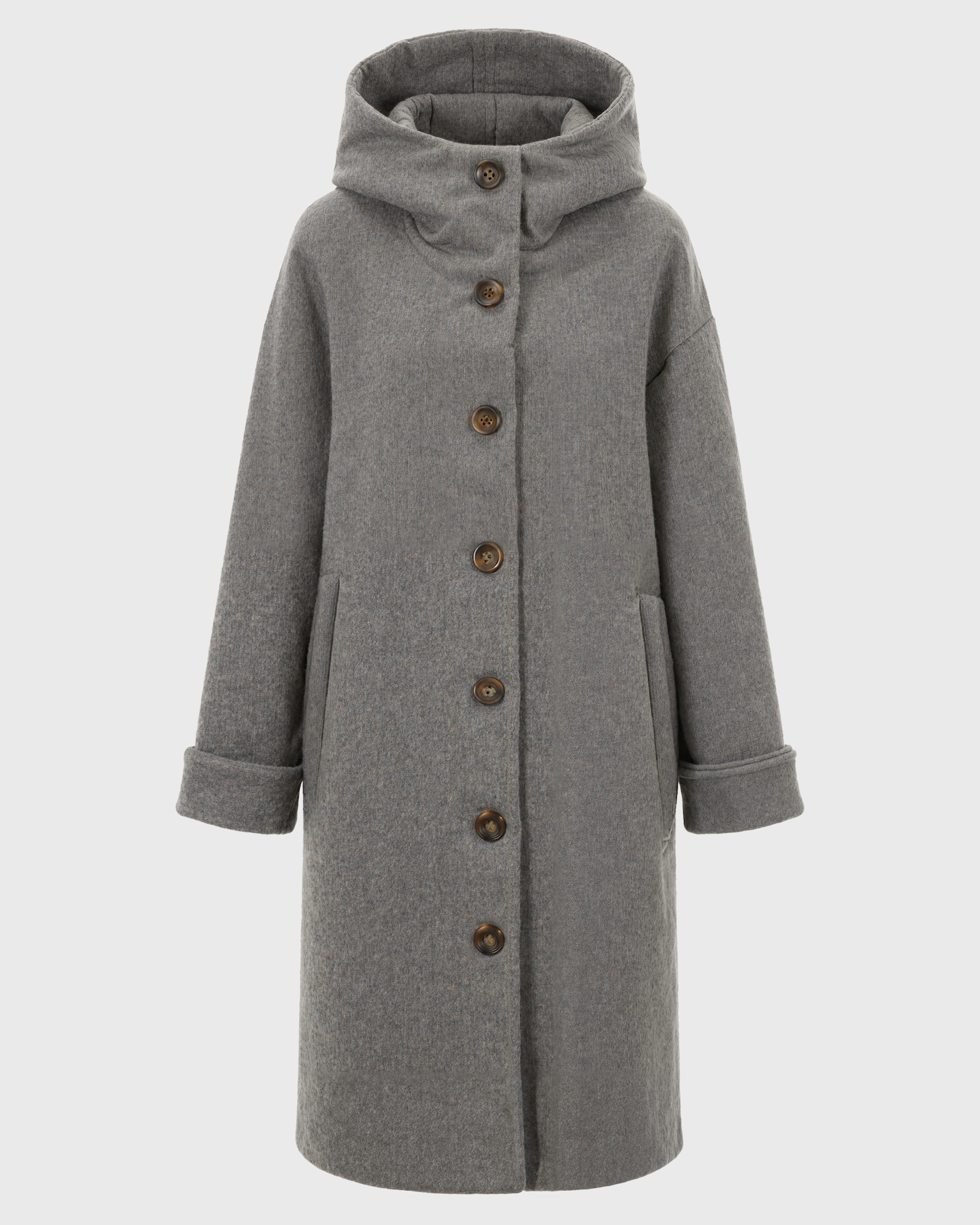 Old Aura | Women’s Hooded Thick Winter Coat with Button Closure