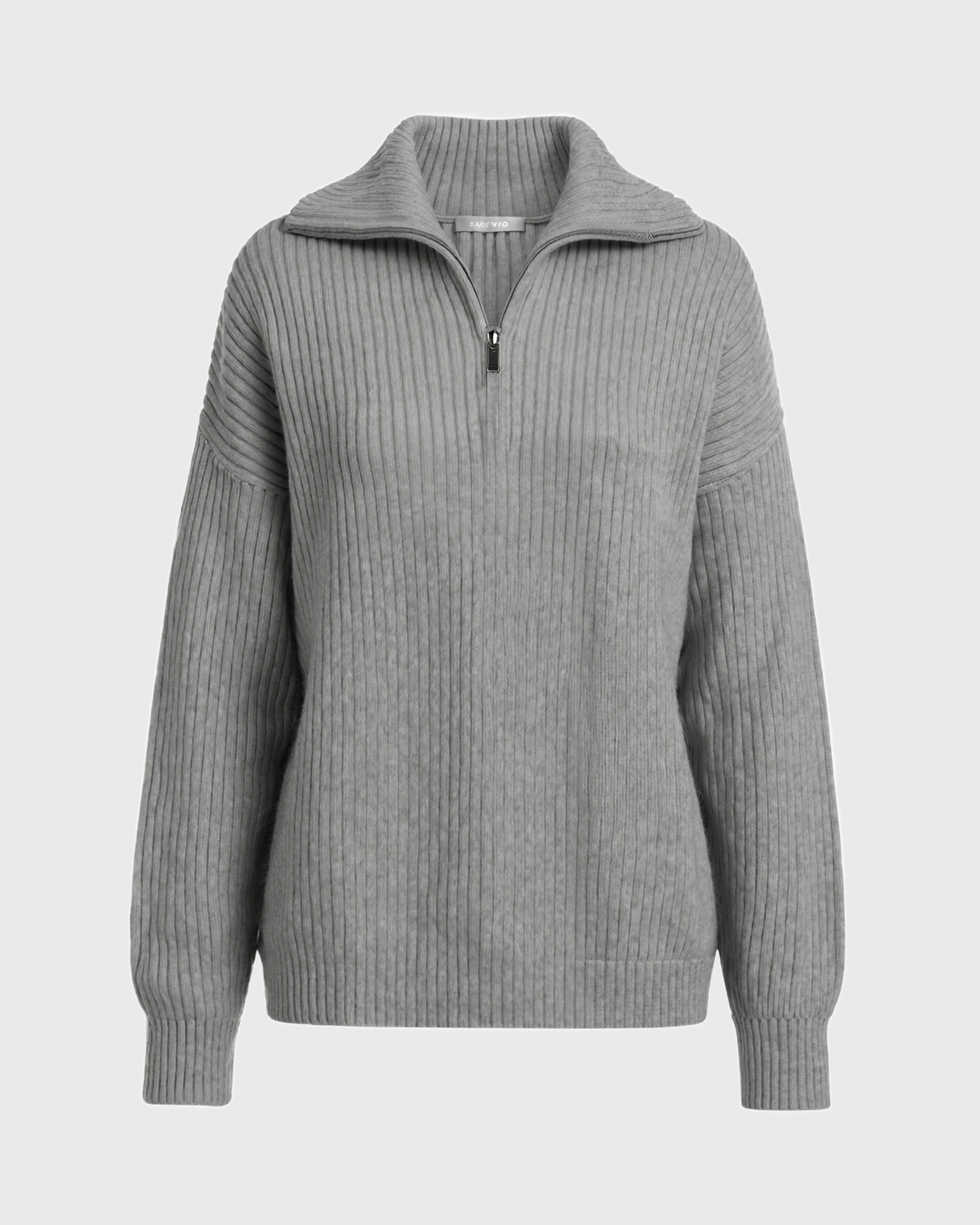 Old Aura | Women’s Half-Zip Knit Sweater with Long Sleeves