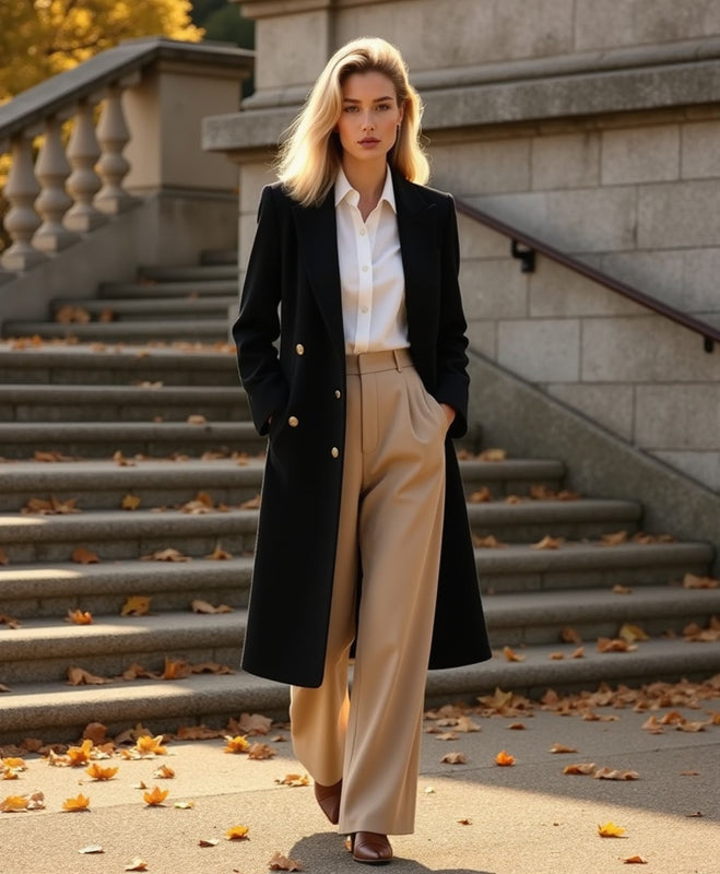 Old Aura | Women’s Wide-Leg Trousers with Tailored Waistband