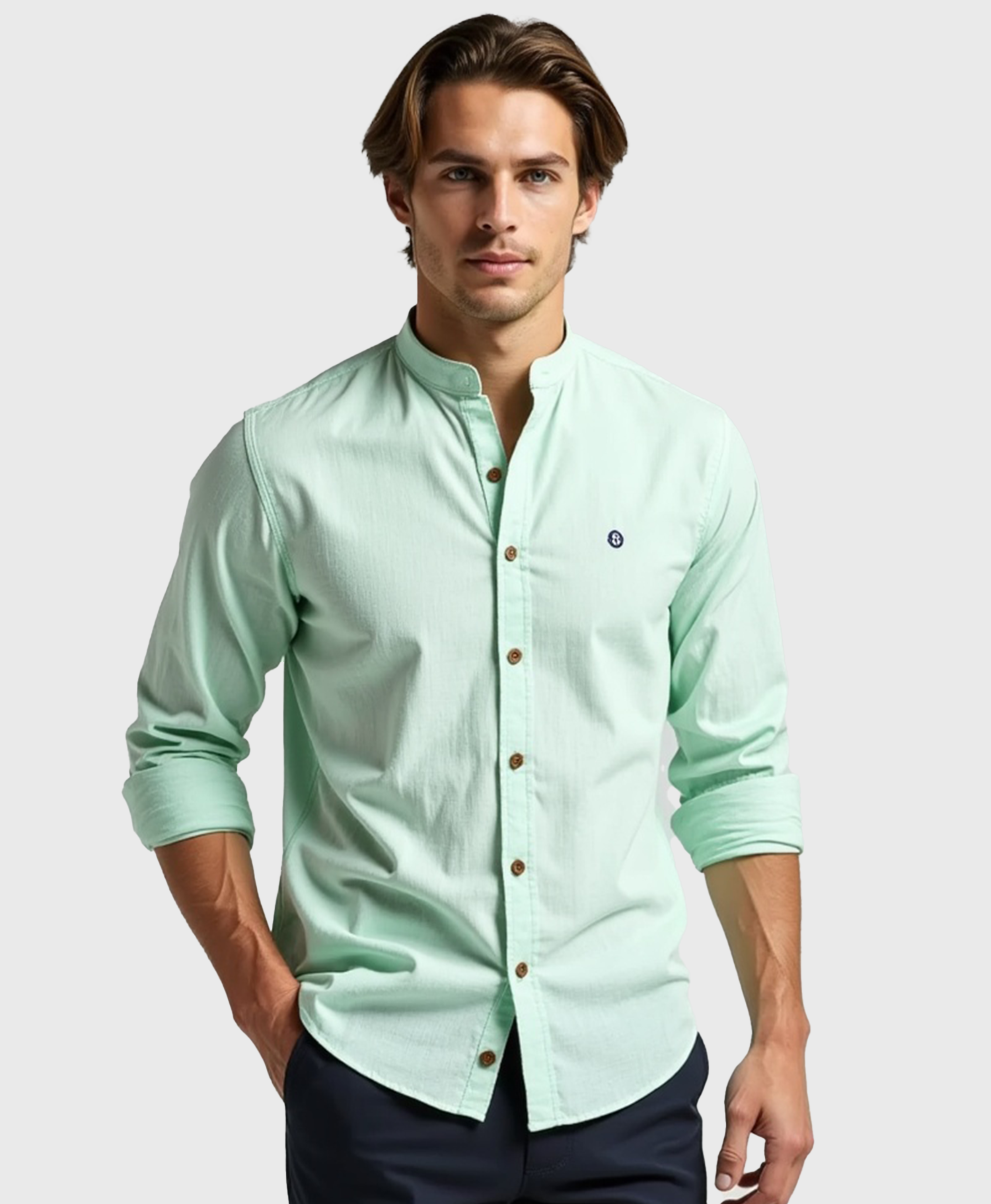 Old Aura | Men’s Collared Shirt with Button Placket