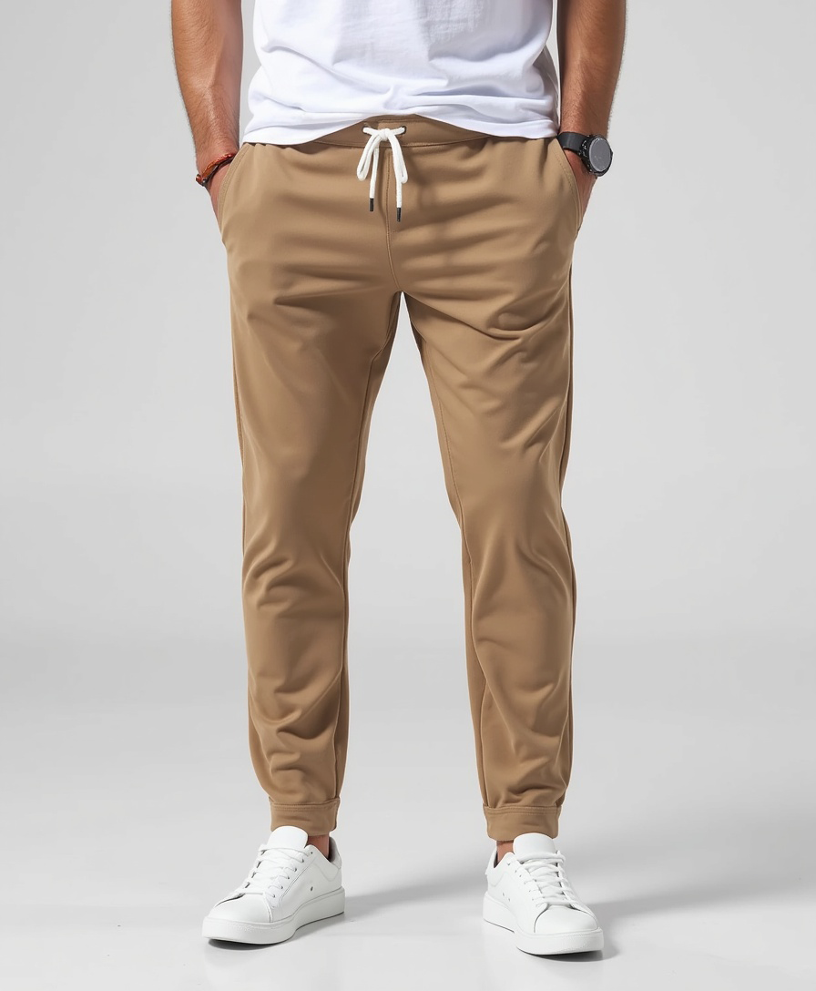 Old Aura | Men’s Tapered-Leg Trousers with Drawstring Waistband