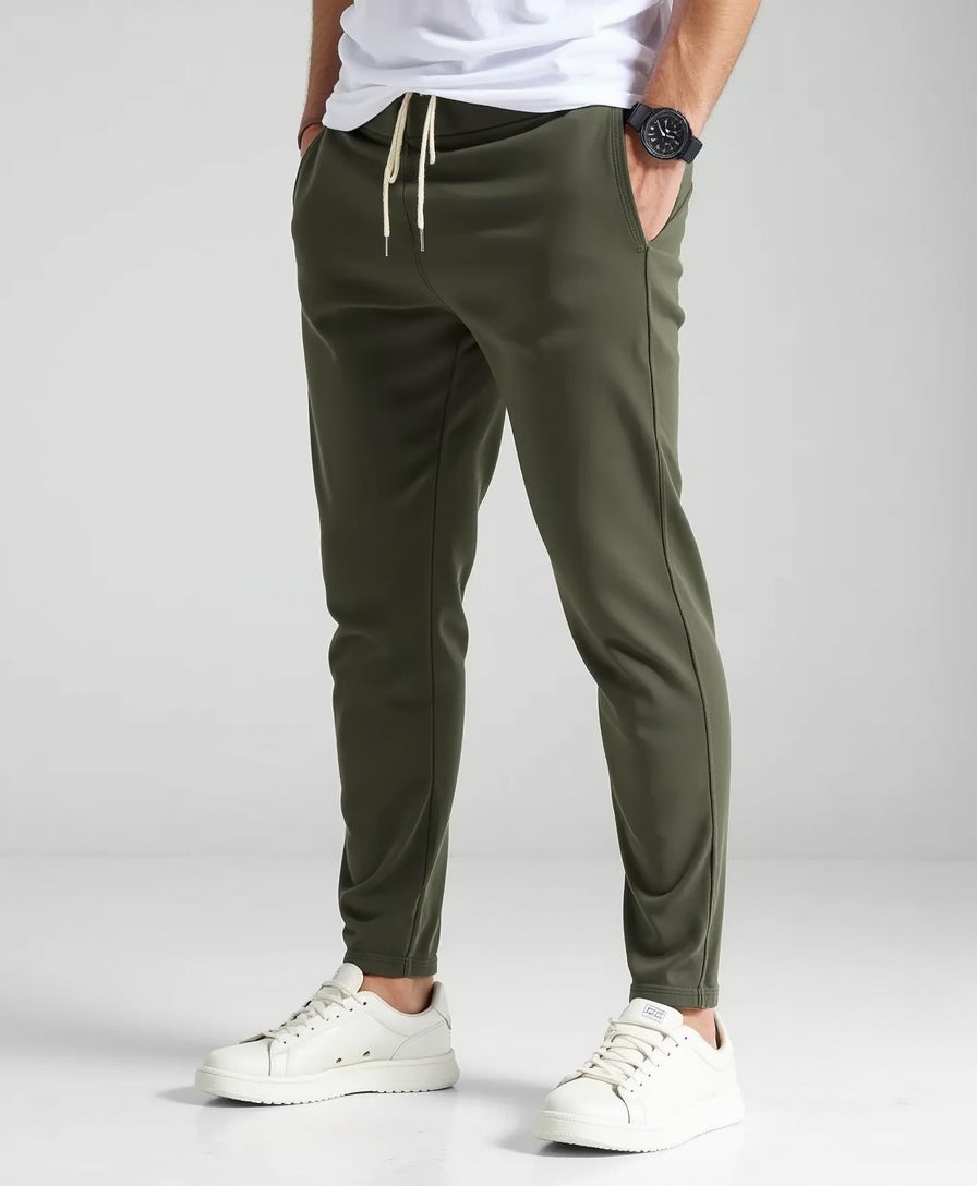 Old Aura | Men’s Tapered-Leg Trousers with Drawstring Waistband