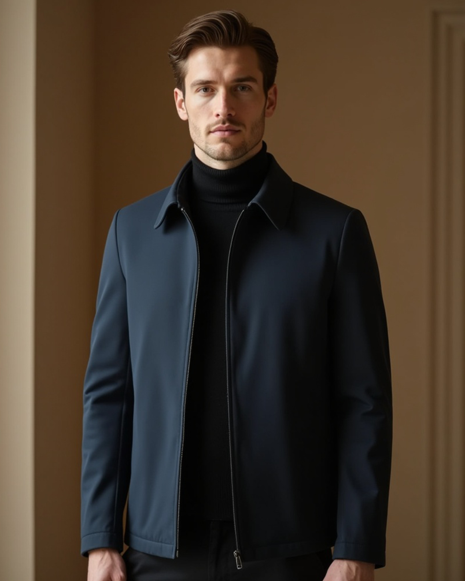 Old Aura | Men’s Casual Jacket with High Collar