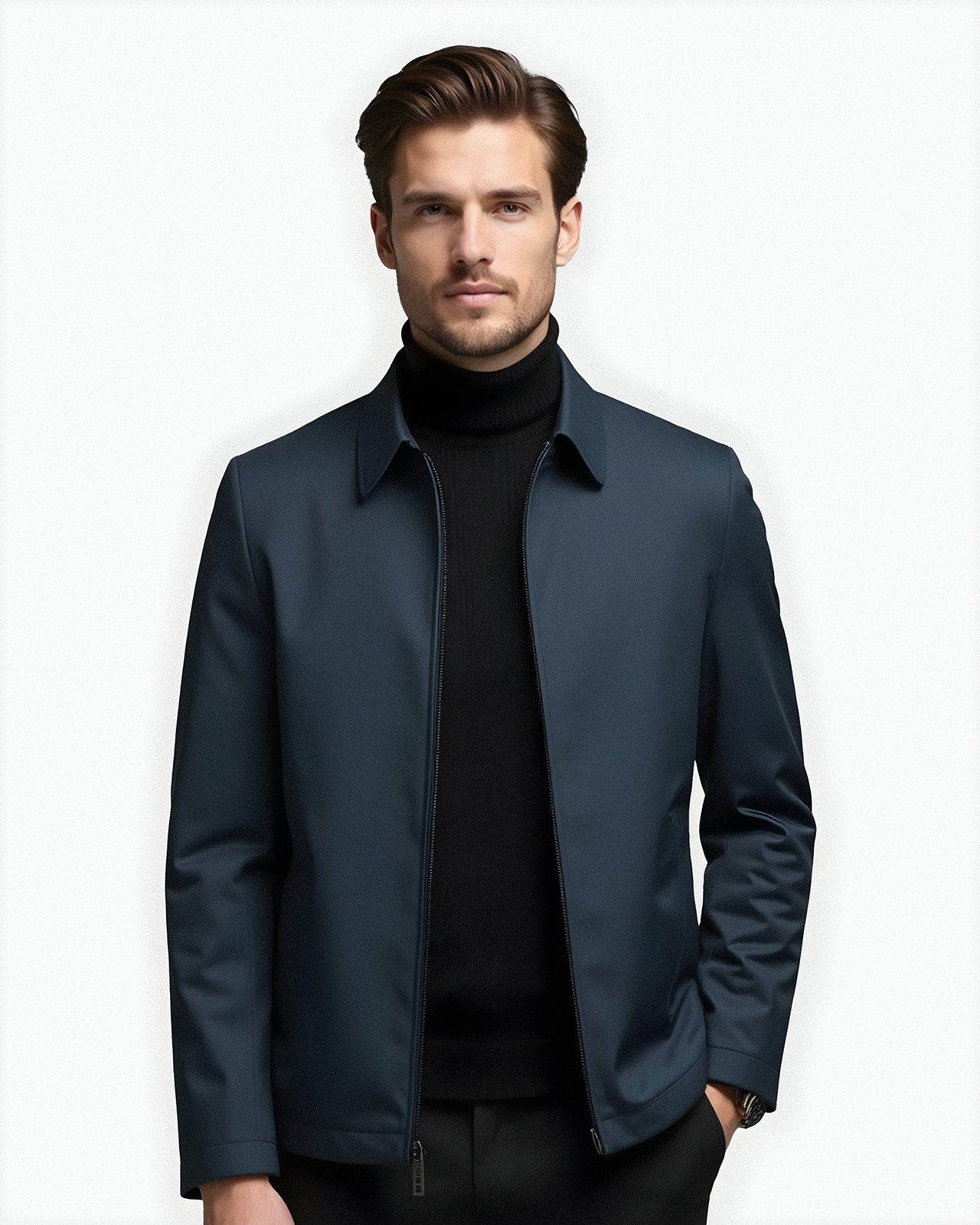 Old Aura | Men’s Casual Jacket with High Collar