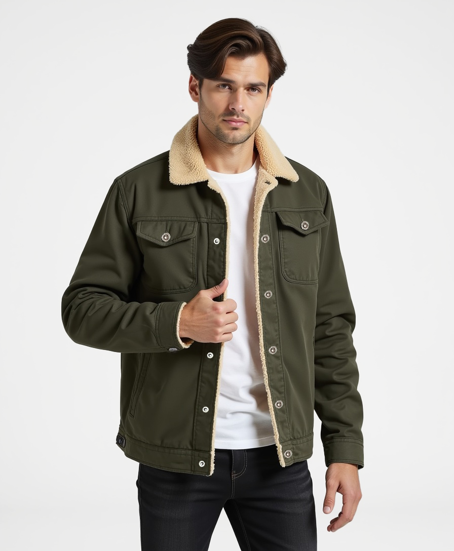 Old Aura | Men’s Clean Cut Winter Jacket with Practical Pockets