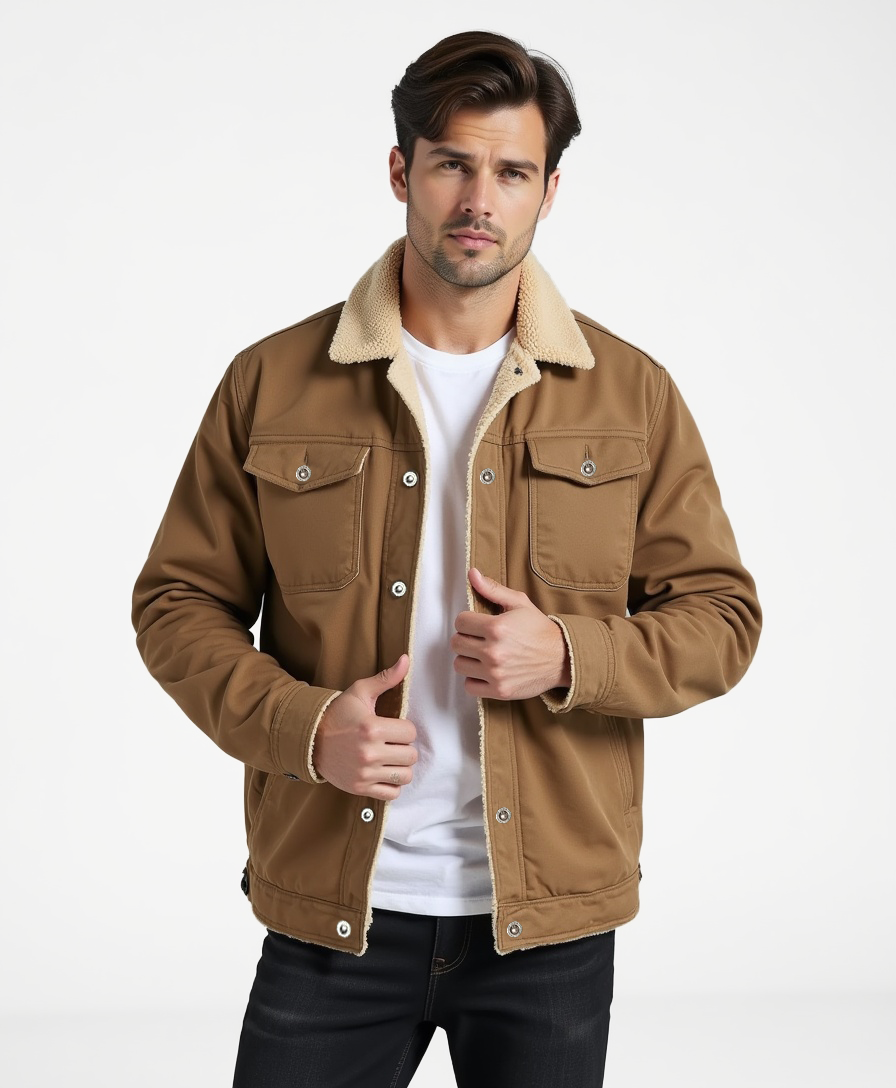 Old Aura | Men’s Clean Cut Winter Jacket with Practical Pockets