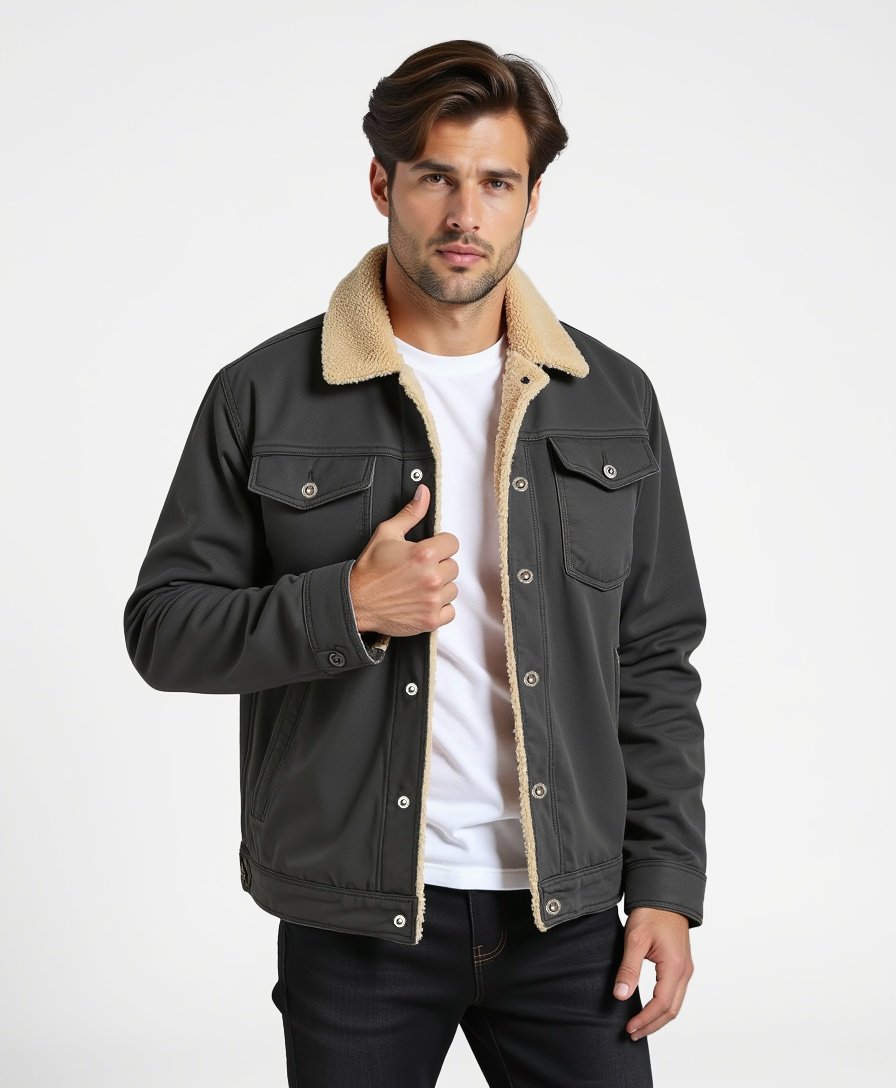 Old Aura | Men’s Clean Cut Winter Jacket with Practical Pockets