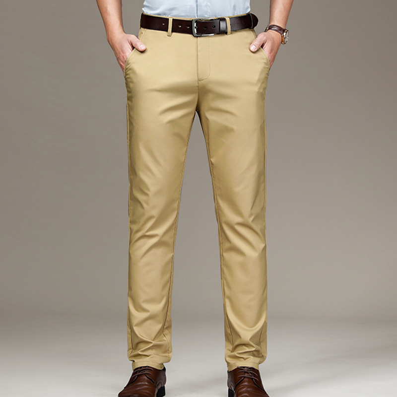 Old Aura | Men’s High Stretch Smart Casual Pants with Ankle-Length Cut
