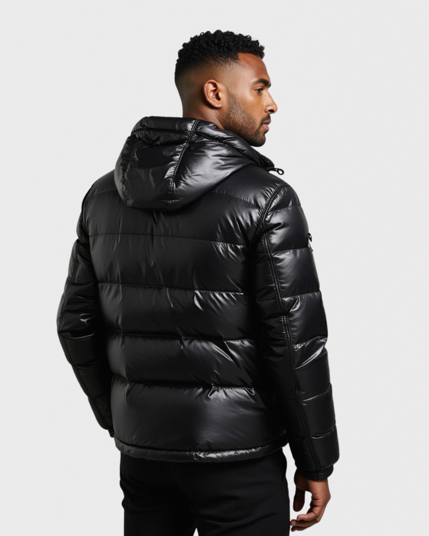 Old Aura | Men’s Puffer Jacket with Structured Hood