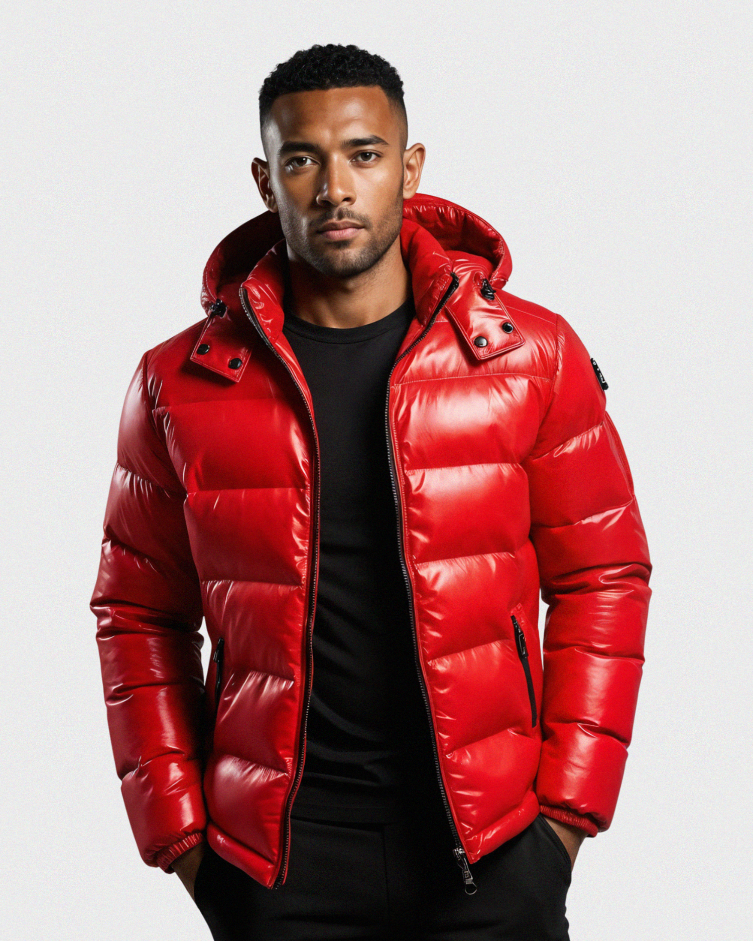 Old Aura | Men’s Puffer Jacket with Structured Hood