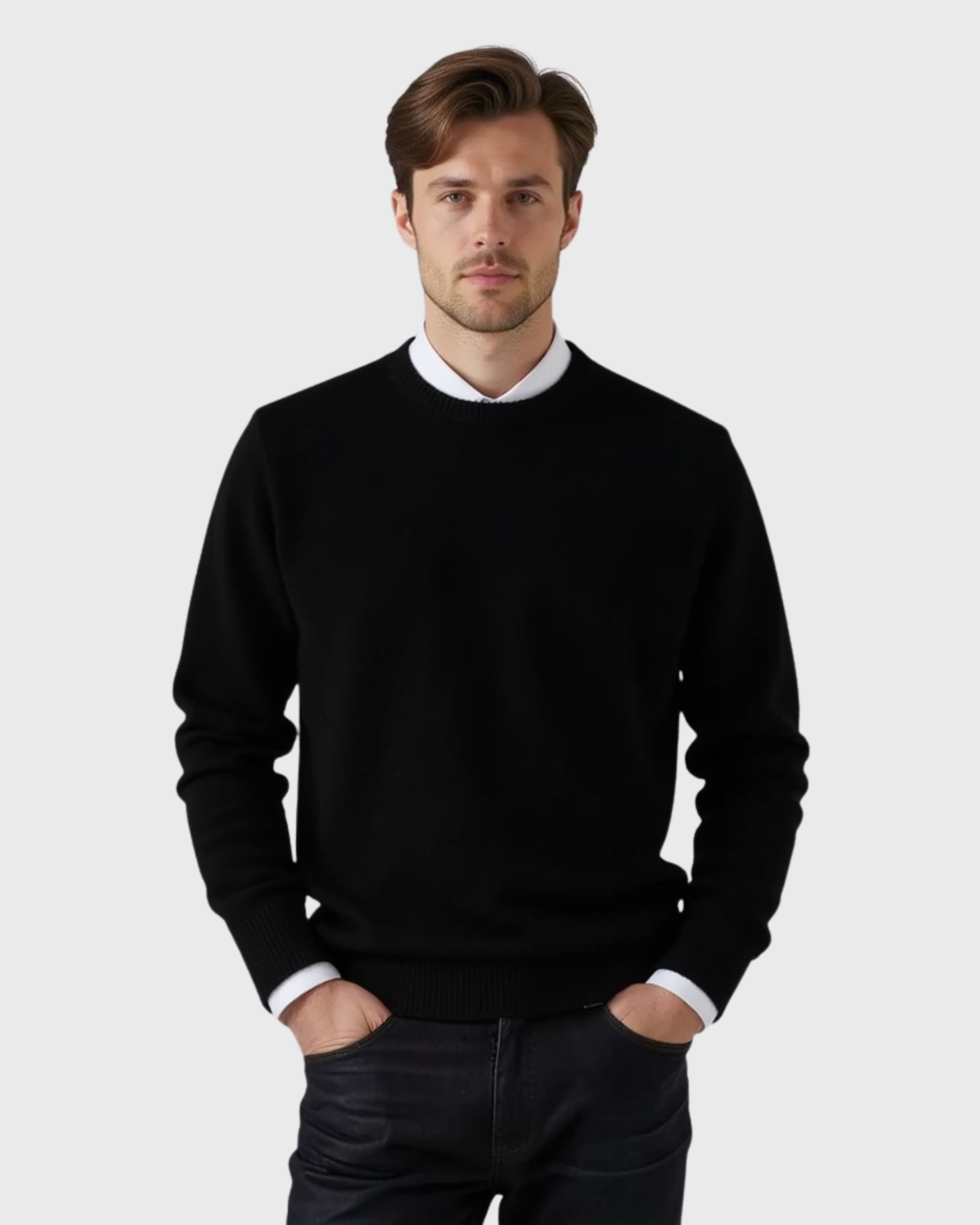 Old Aura | Men’s Round Neck Sweater with Seasonal Fit
