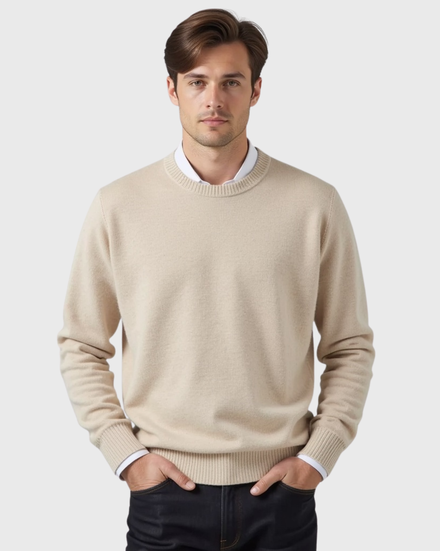 Old Aura | Men’s Round Neck Sweater with Seasonal Fit