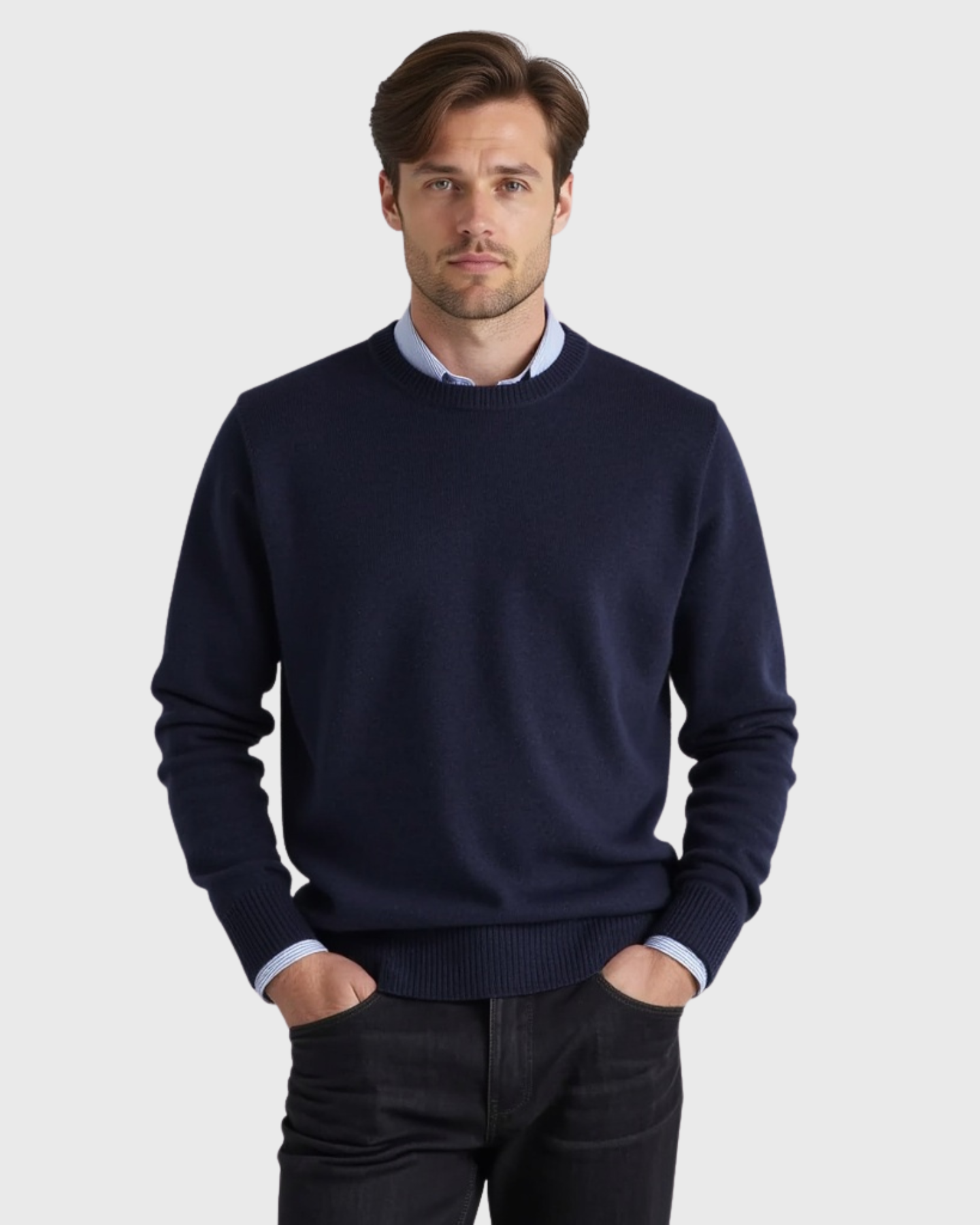 Old Aura | Men’s Round Neck Sweater with Seasonal Fit
