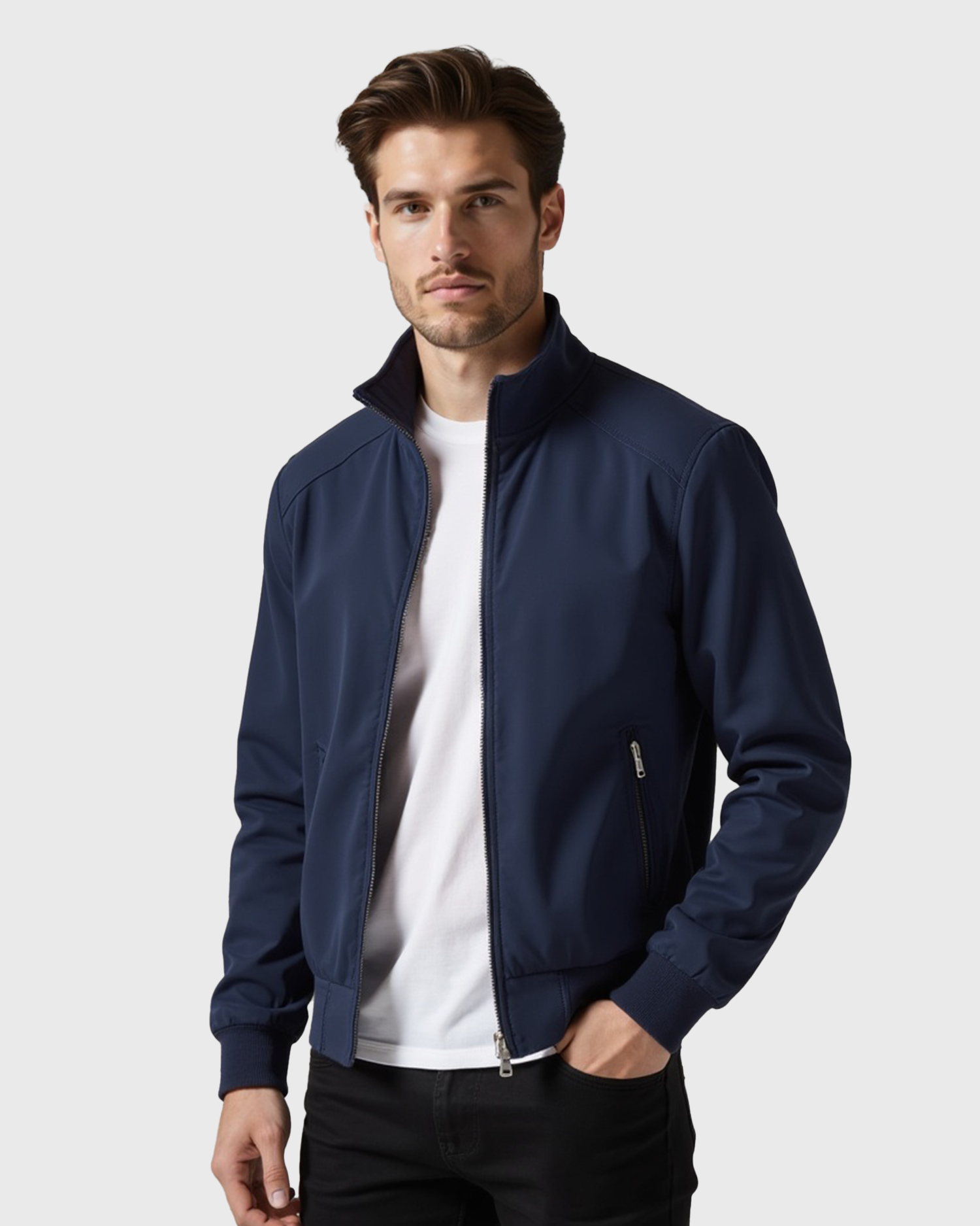 Old Aura | Men’s Wind-Resistant Jacket with Zip Closure
