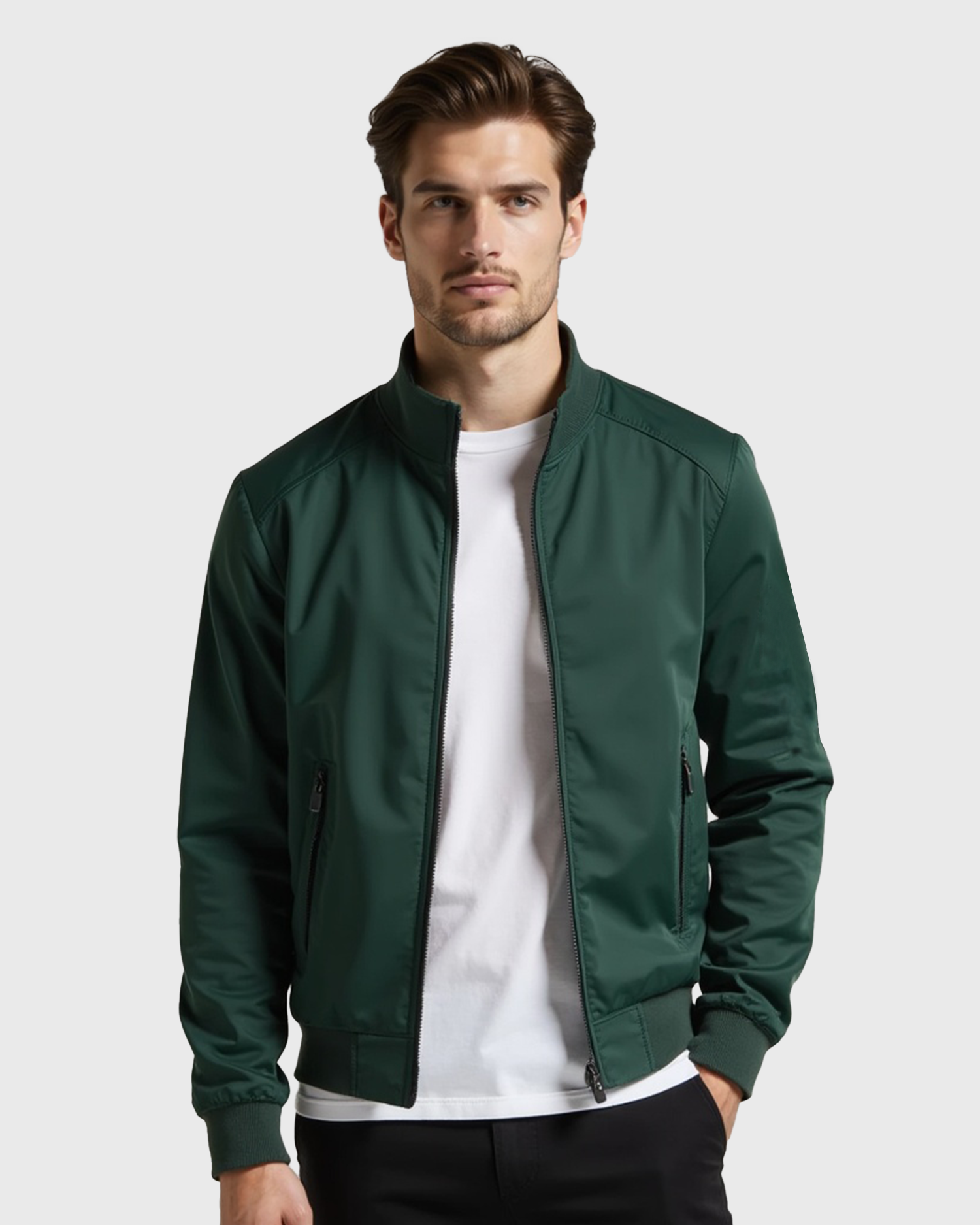 Old Aura | Men’s Wind-Resistant Jacket with Zip Closure
