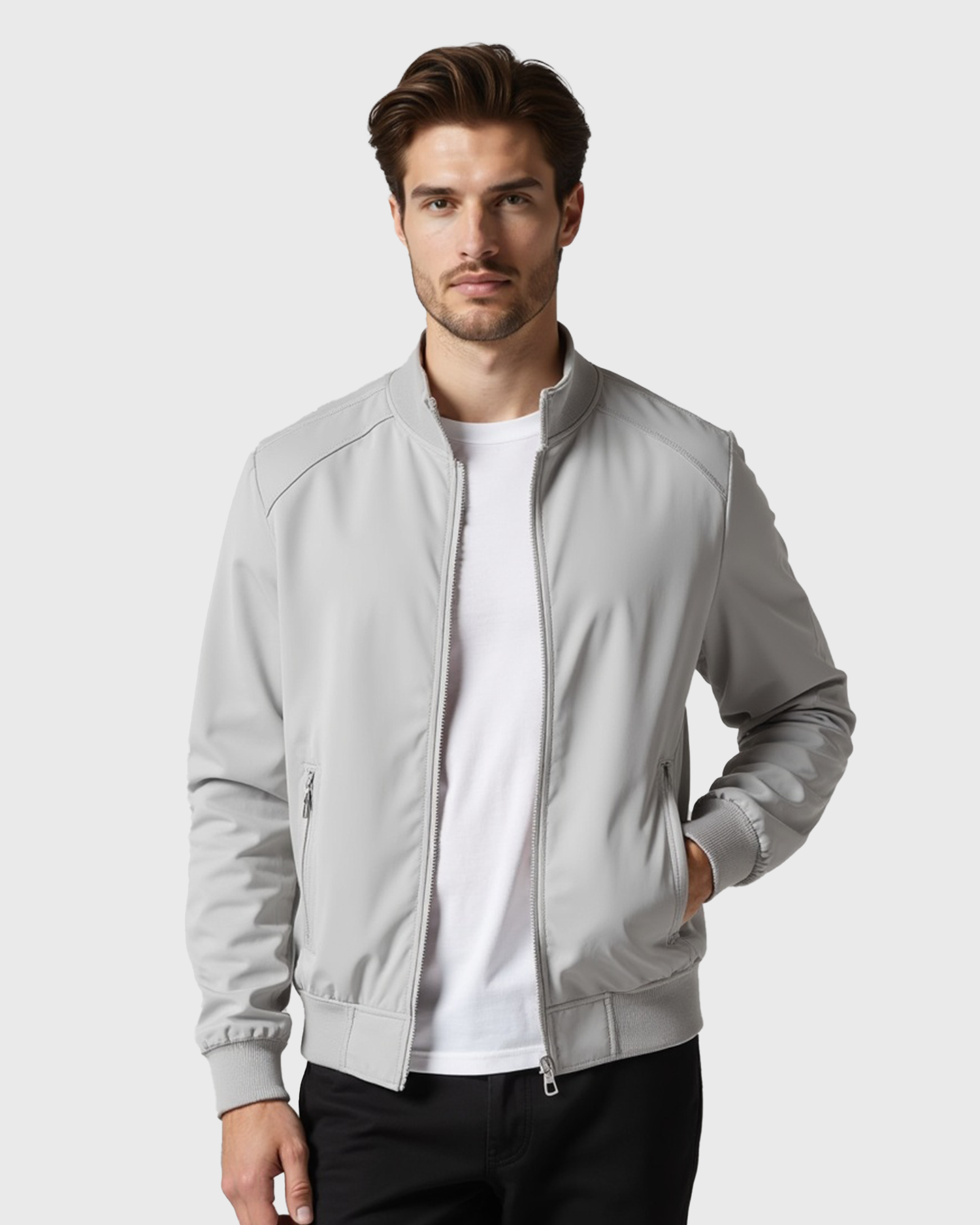 Old Aura | Men’s Wind-Resistant Jacket with Zip Closure