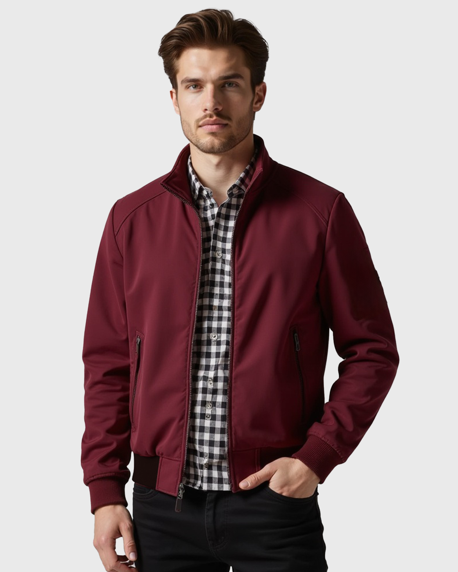 Old Aura | Men’s Wind-Resistant Jacket with Zip Closure