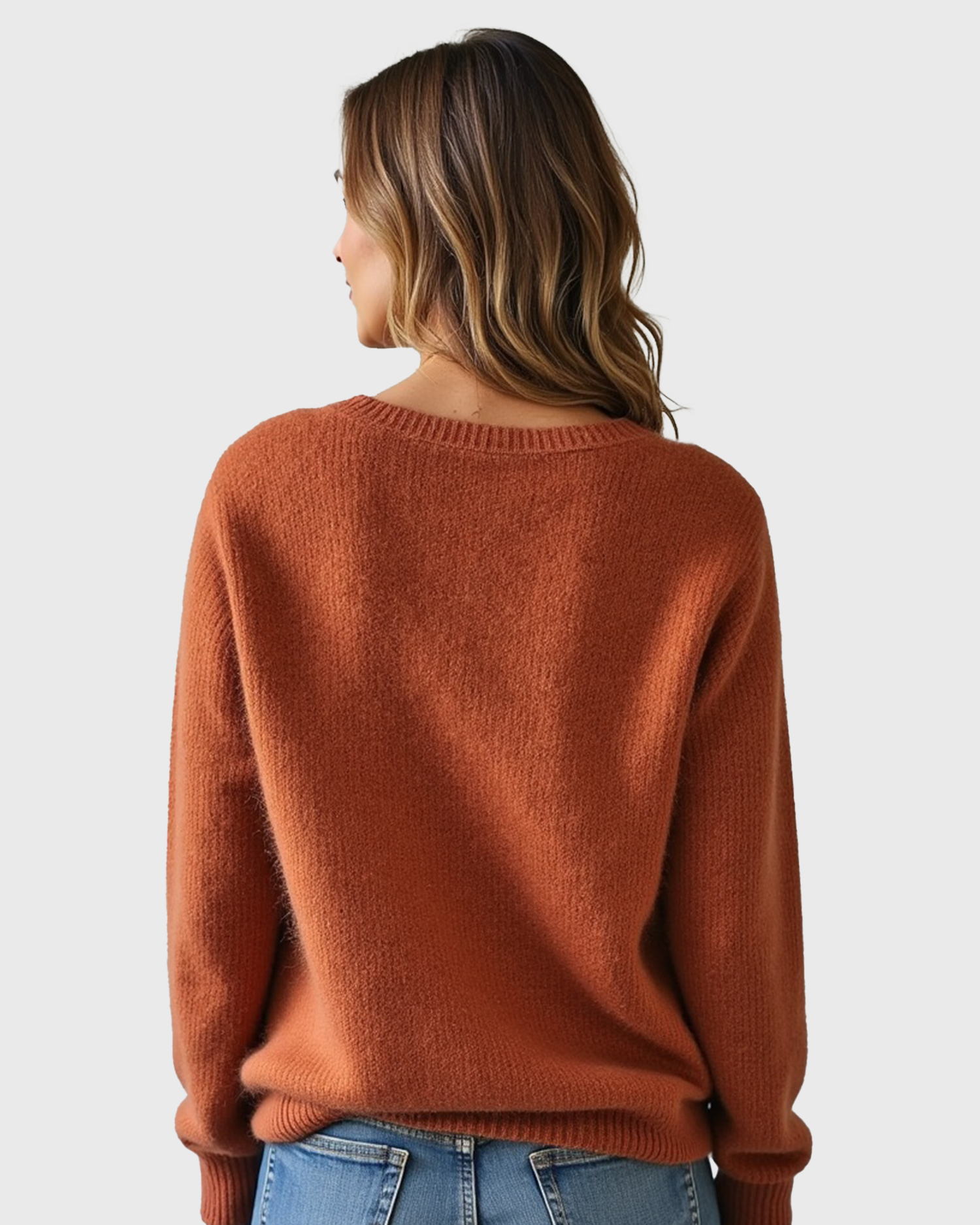 Old Aura | Women’s Loose Fit Sweater with Wide Round Neck