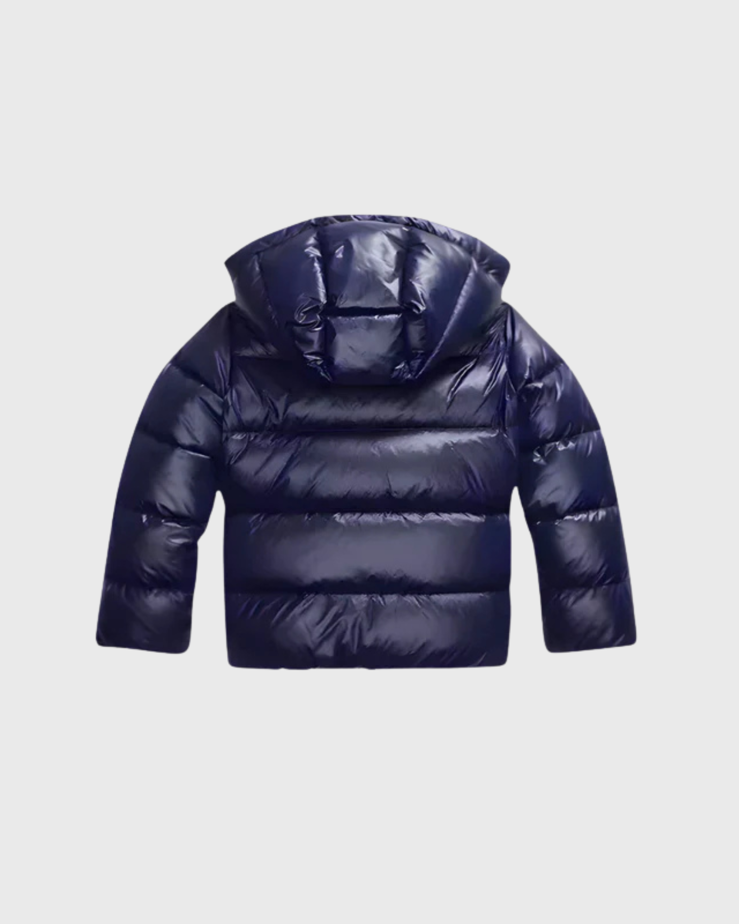 Old Aura | Women’s Shiny Finish Hooded Puffer Jacket with Cropped Silhouette