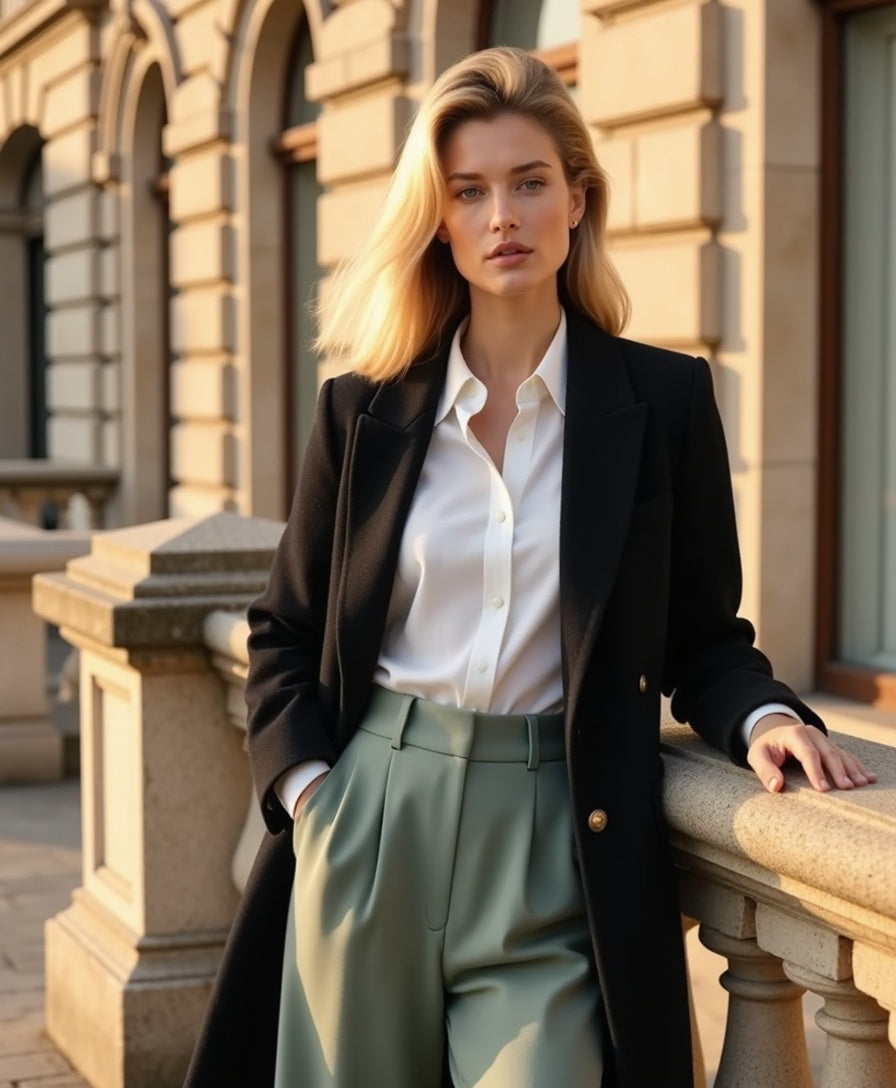 Old Aura | Women’s Wide-Leg Trousers with Tailored Waistband