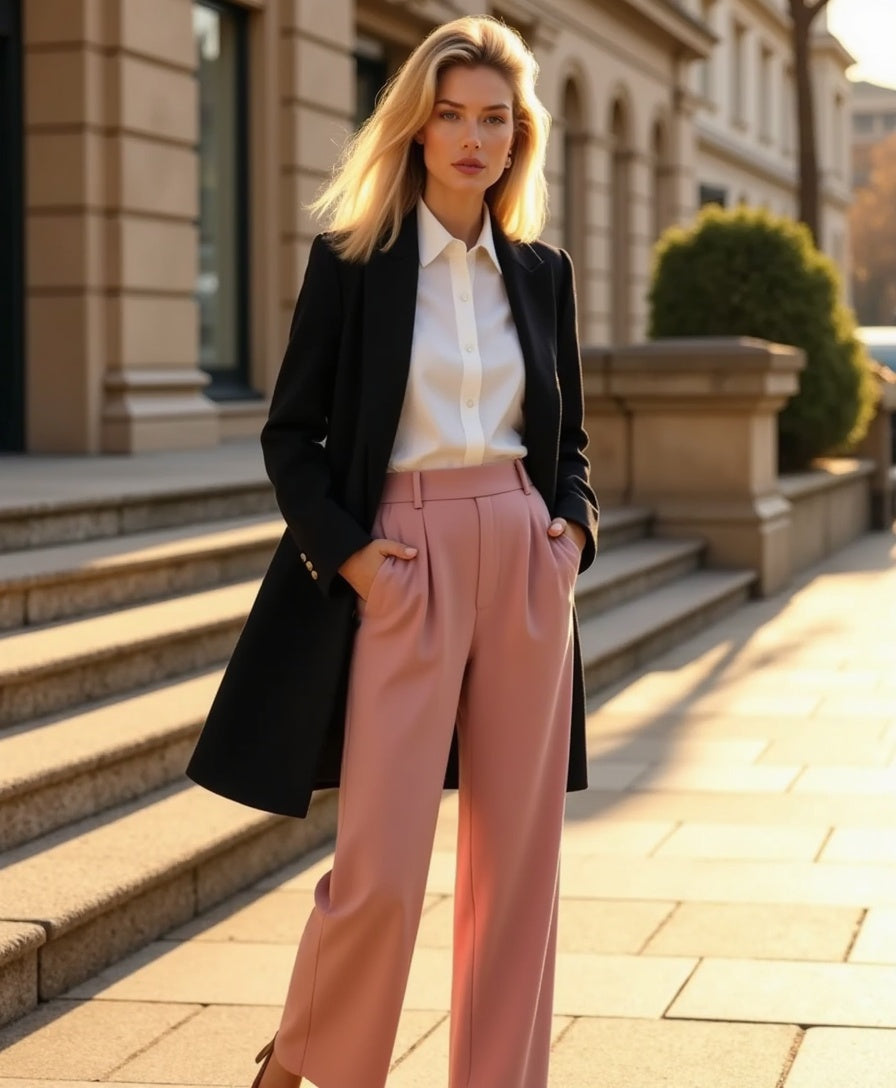 Old Aura | Women’s Wide-Leg Trousers with Tailored Waistband