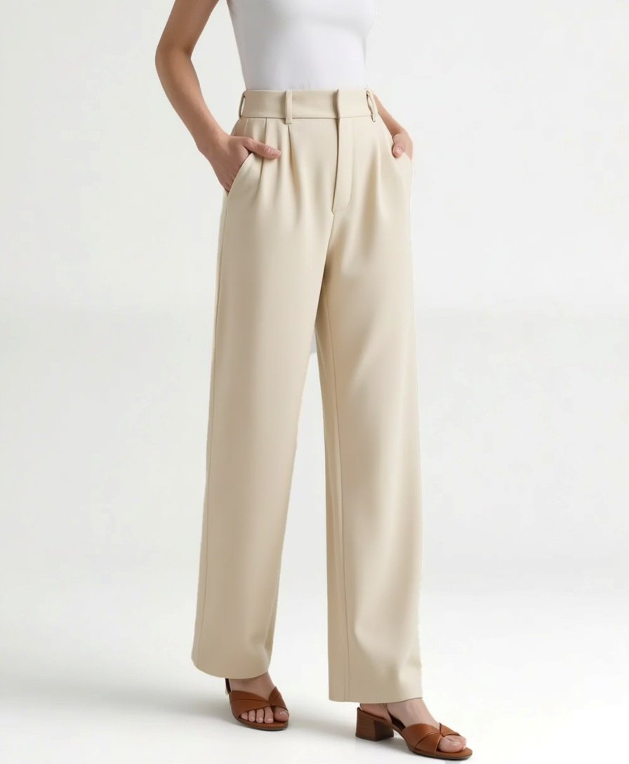 Old Aura | Women’s Wide-Leg Trousers with Tailored Waistband