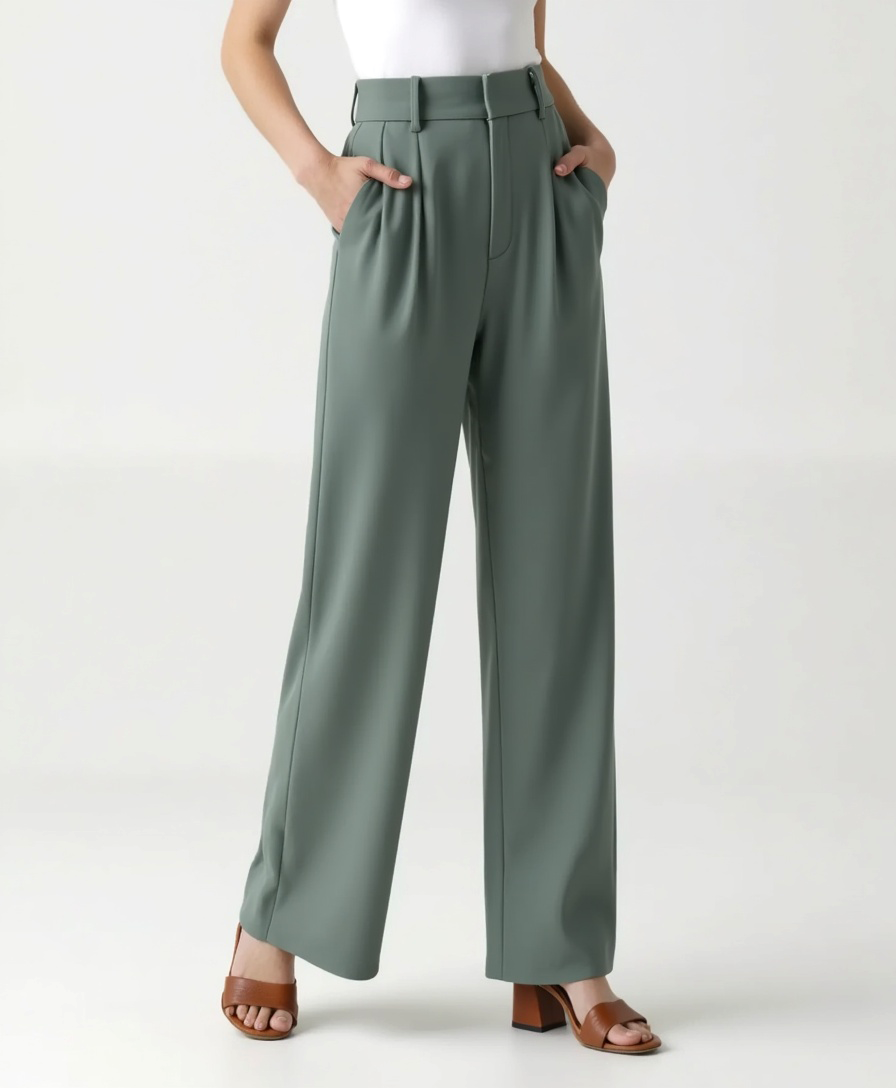 Old Aura | Women’s Wide-Leg Trousers with Tailored Waistband