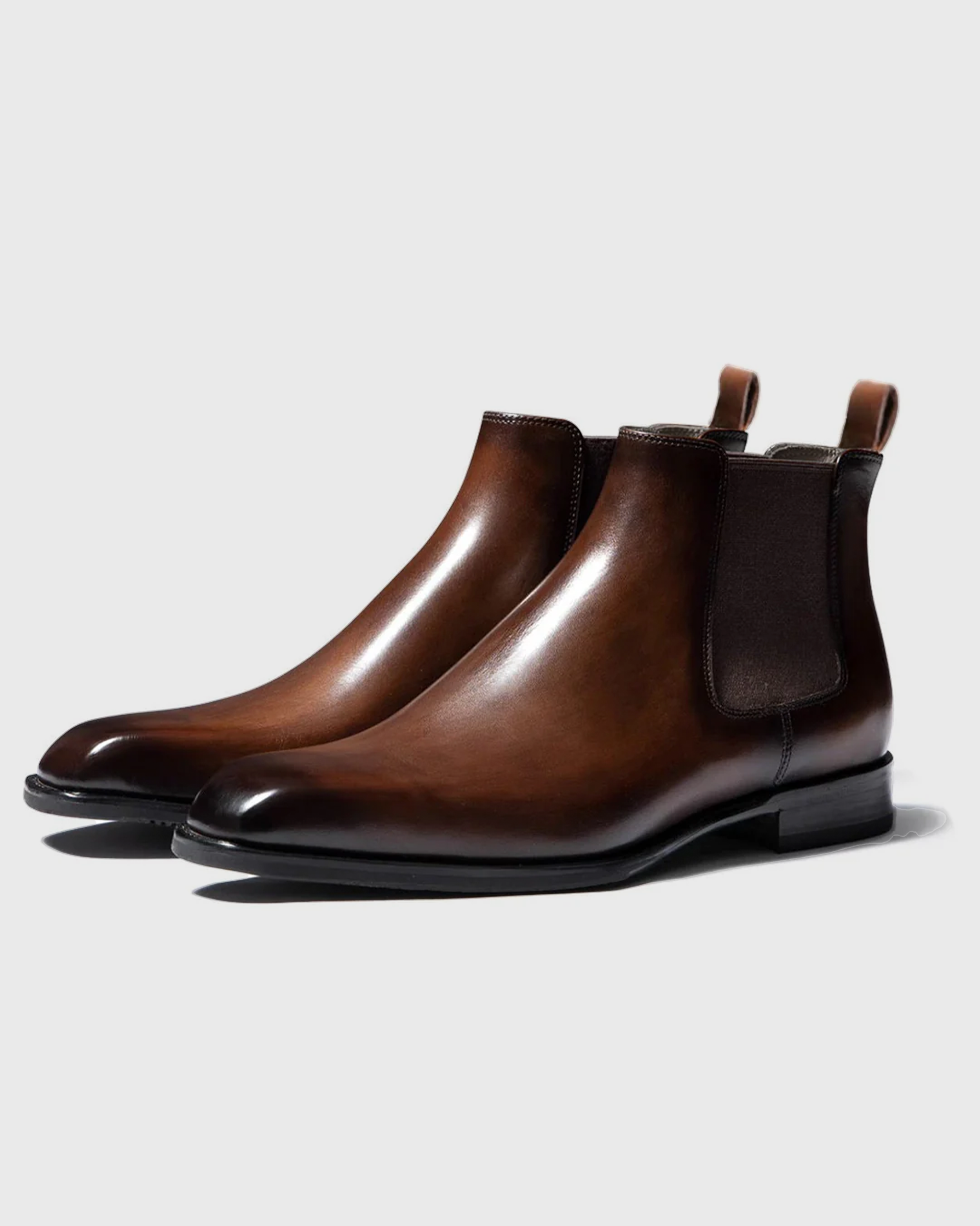 Old Aura | Men’s Elastic Side Panel Chelsea Boots with Almond Toe