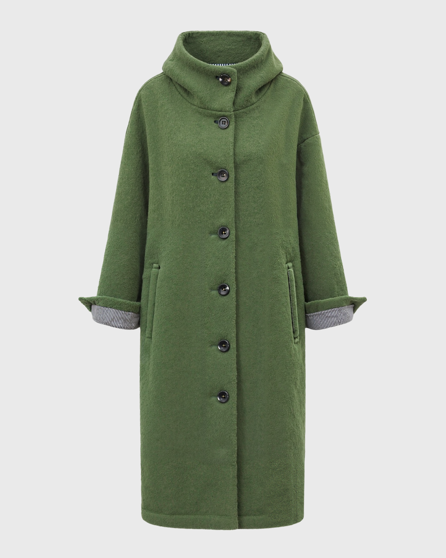 Old Aura | Women’s Hooded Thick Winter Coat with Button Closure