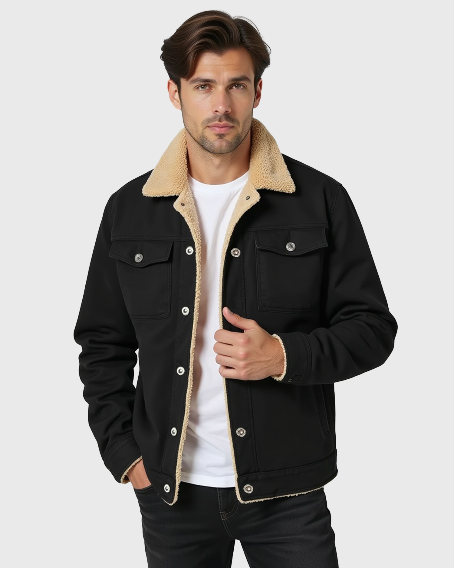 Old Aura | Men’s Clean Cut Winter Jacket with Practical Pockets