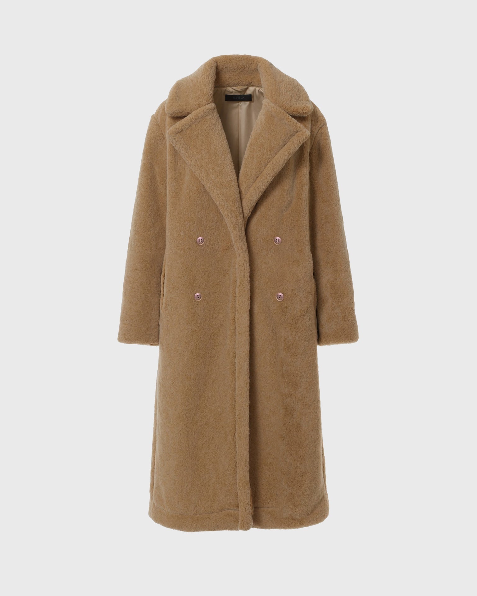 Old Aura | Women’s Long Teddy Coat with Straight Silhouette