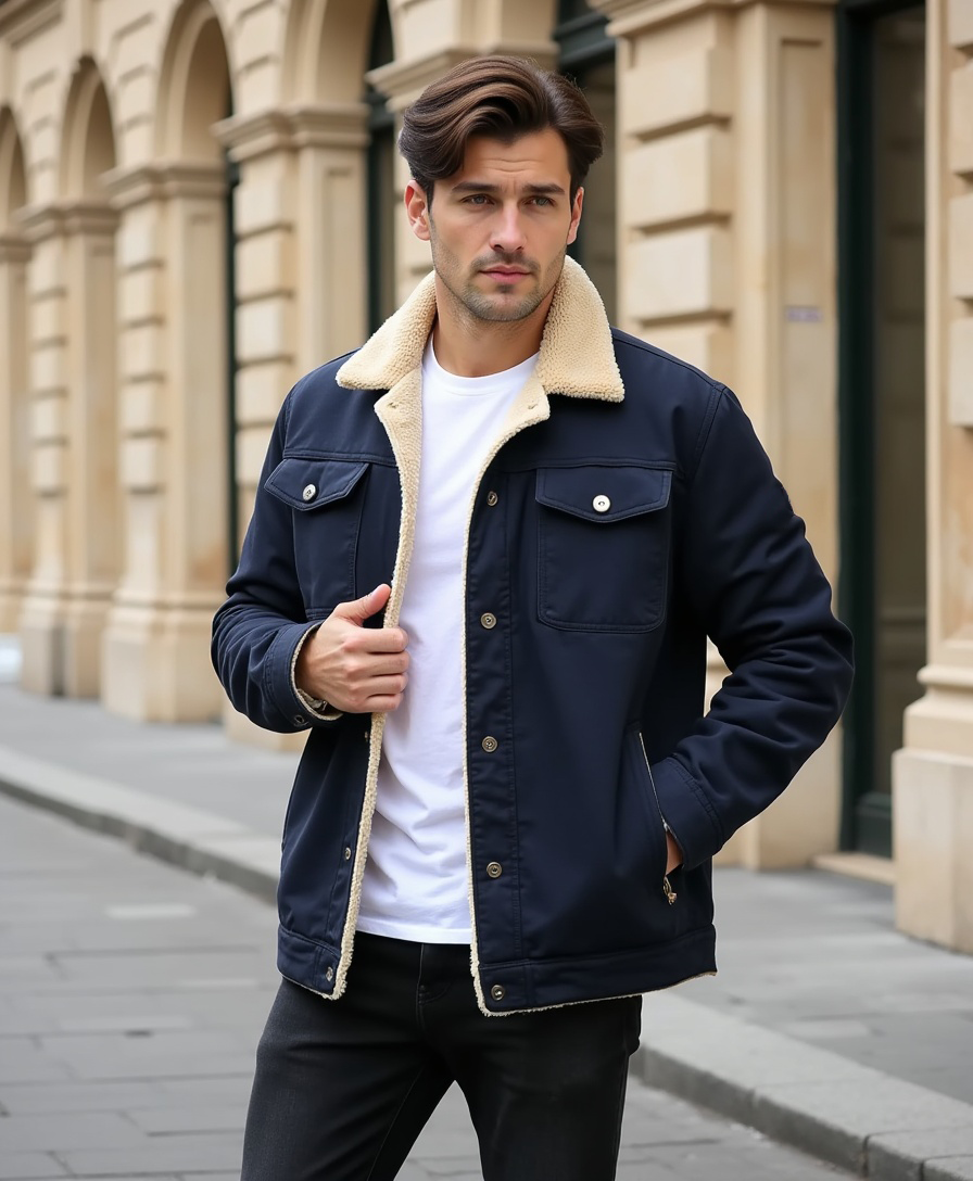 Old Aura | Men’s Clean Cut Winter Jacket with Practical Pockets