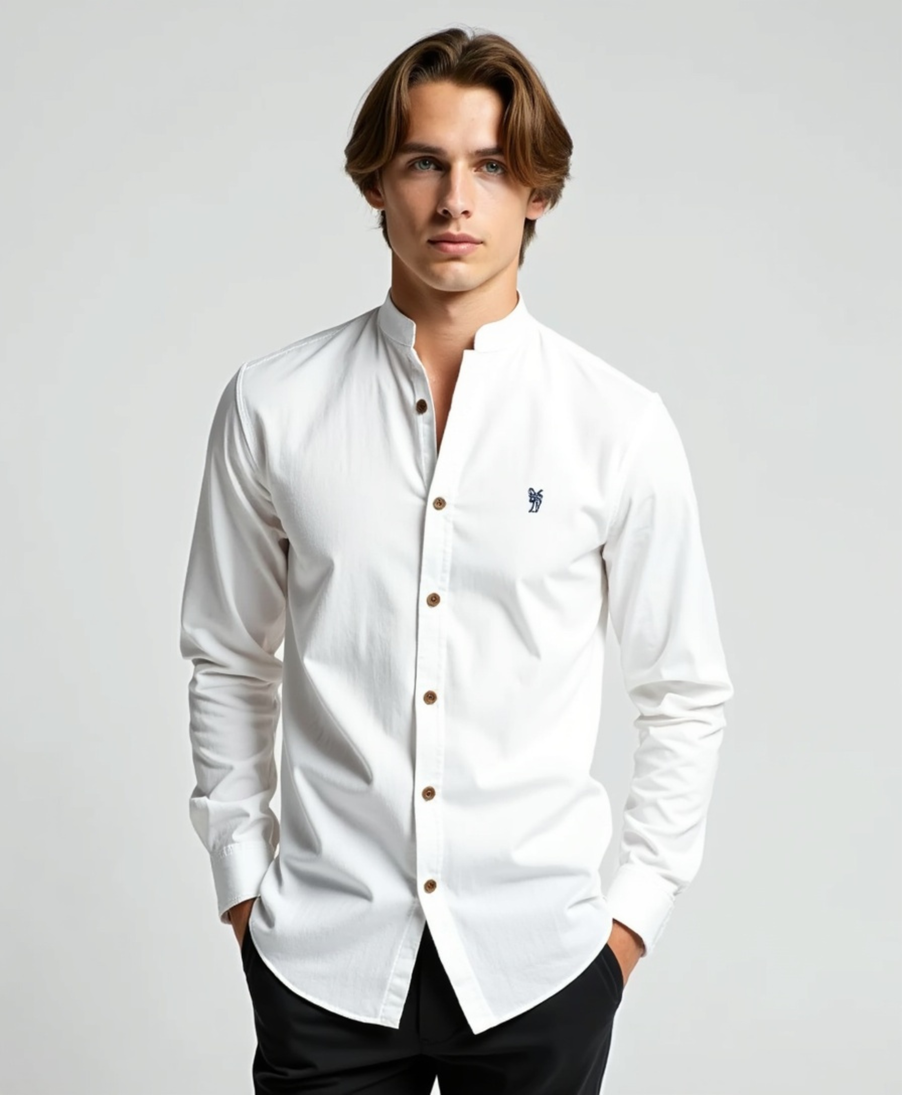 Old Aura | Men’s Collared Shirt with Button Placket