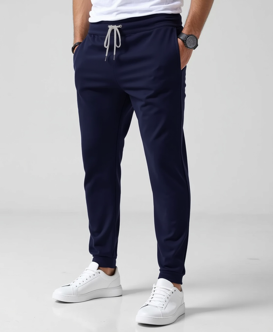Old Aura | Men’s Tapered-Leg Trousers with Drawstring Waistband