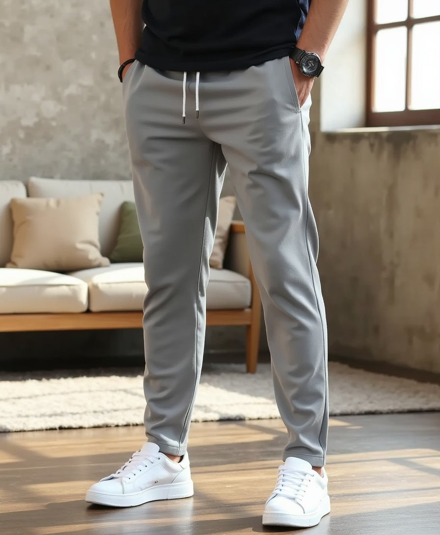 Old Aura | Men’s Tapered-Leg Trousers with Drawstring Waistband