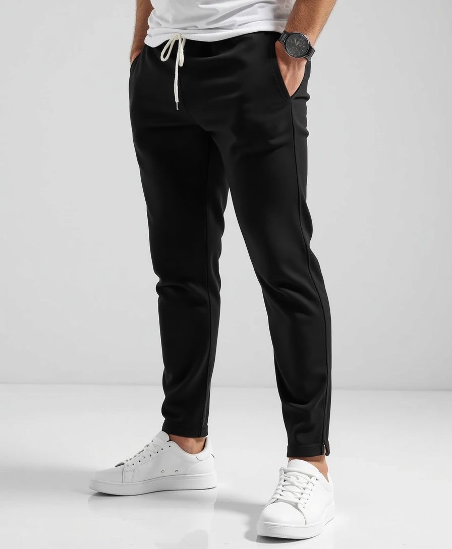 Old Aura | Men’s Tapered-Leg Trousers with Drawstring Waistband