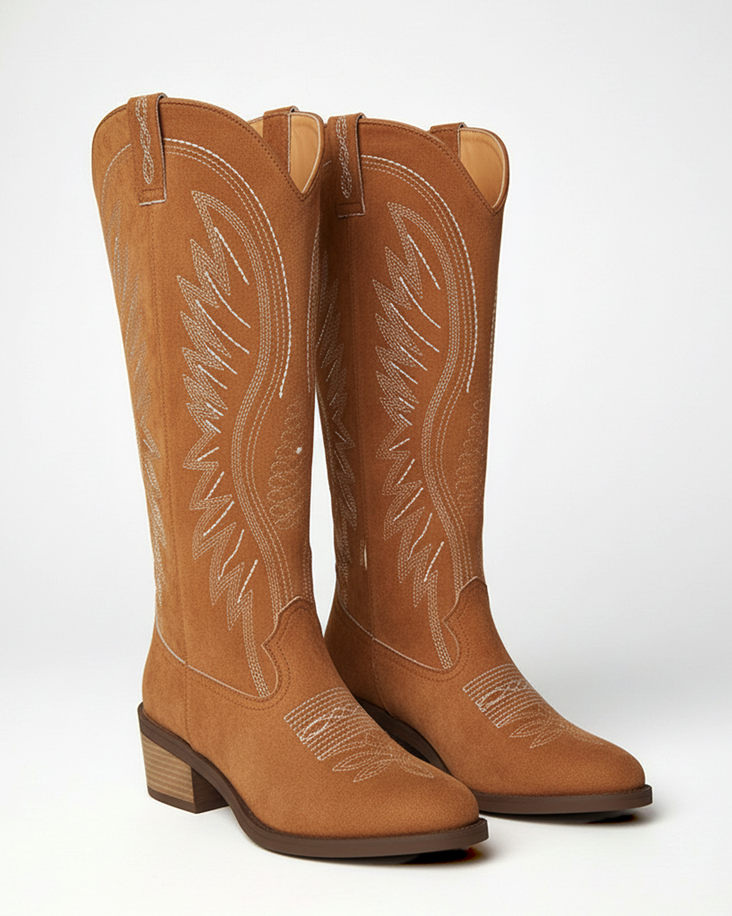 Old Aura | Women’s Western-Style Boots with Mid-Height Block Heel