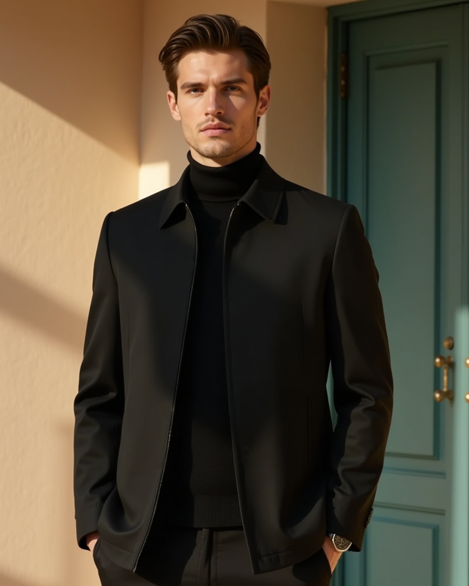 Old Aura | Men’s Casual Jacket with High Collar