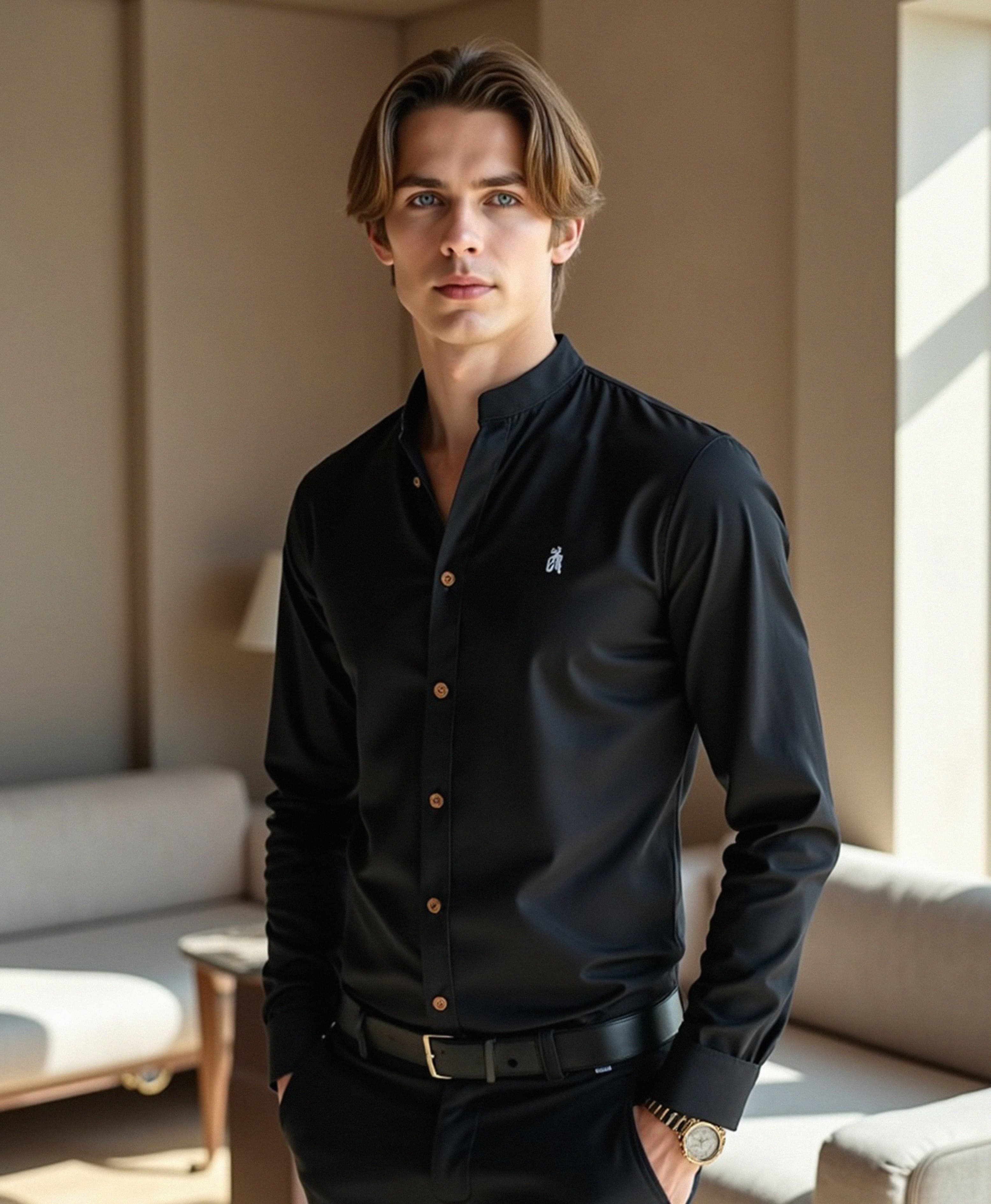 Old Aura | Men’s Collared Shirt with Button Placket