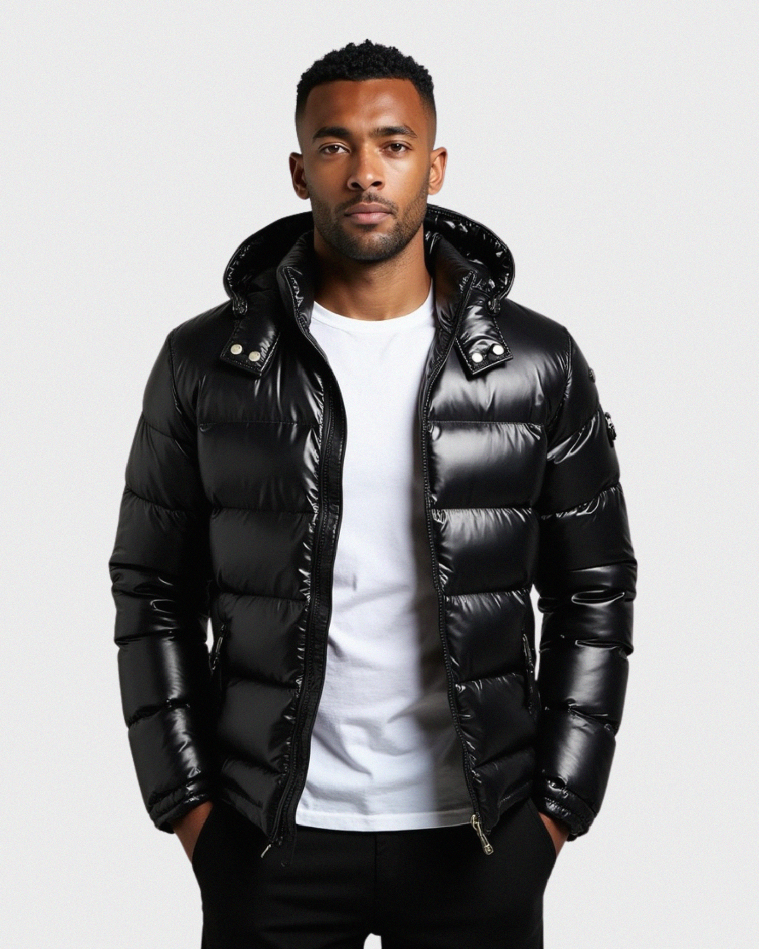 Old Aura | Men’s Puffer Jacket with Structured Hood