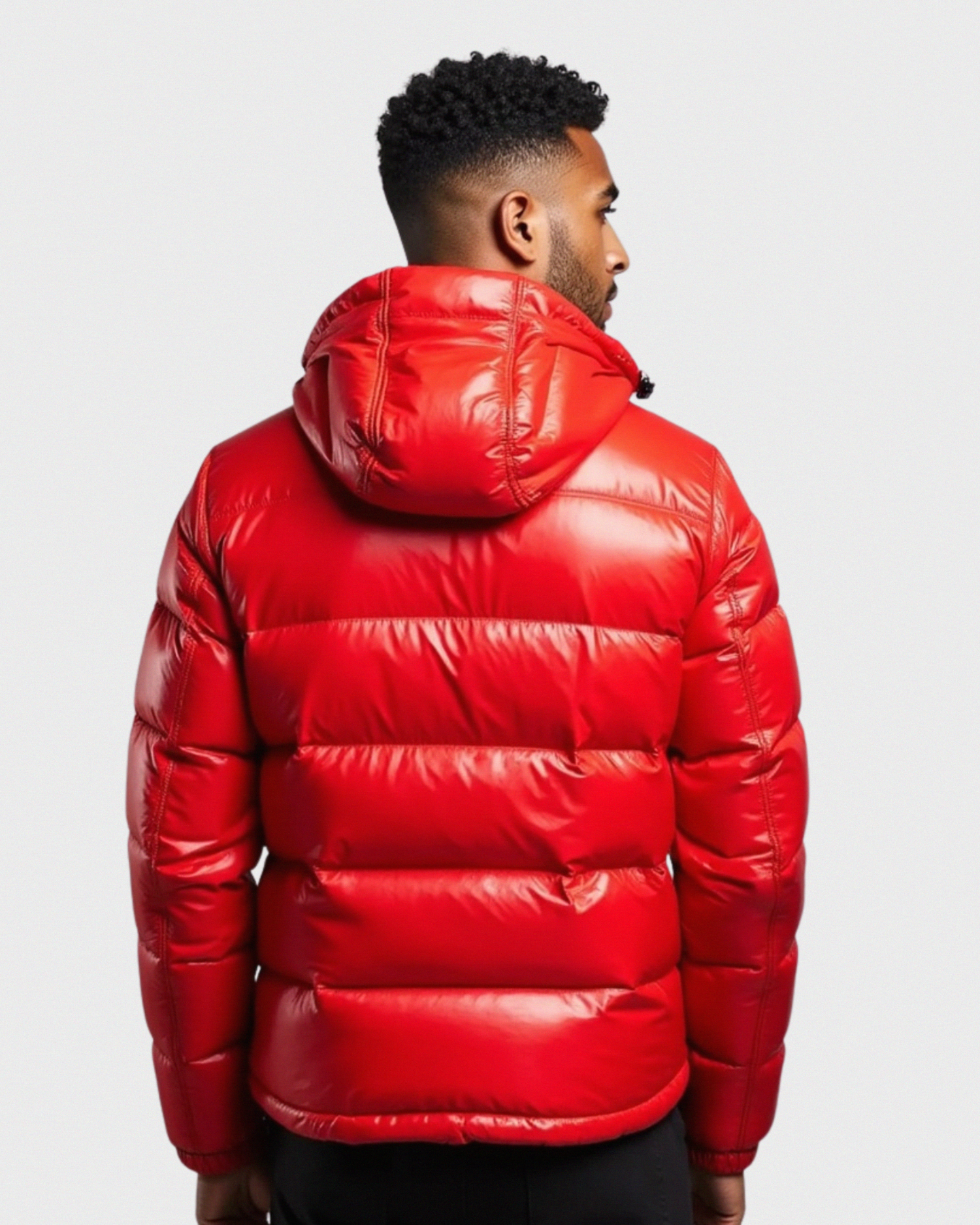 Old Aura | Men’s Puffer Jacket with Structured Hood