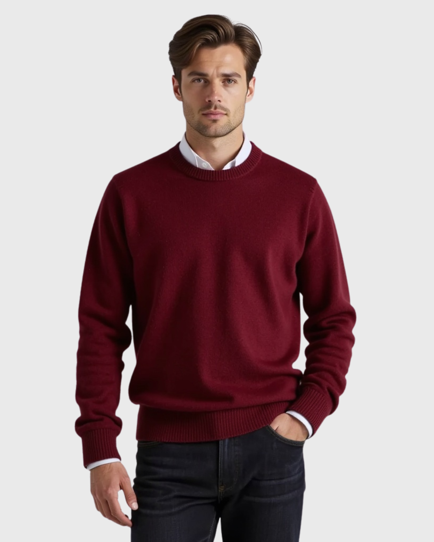 Old Aura | Men’s Round Neck Sweater with Seasonal Fit