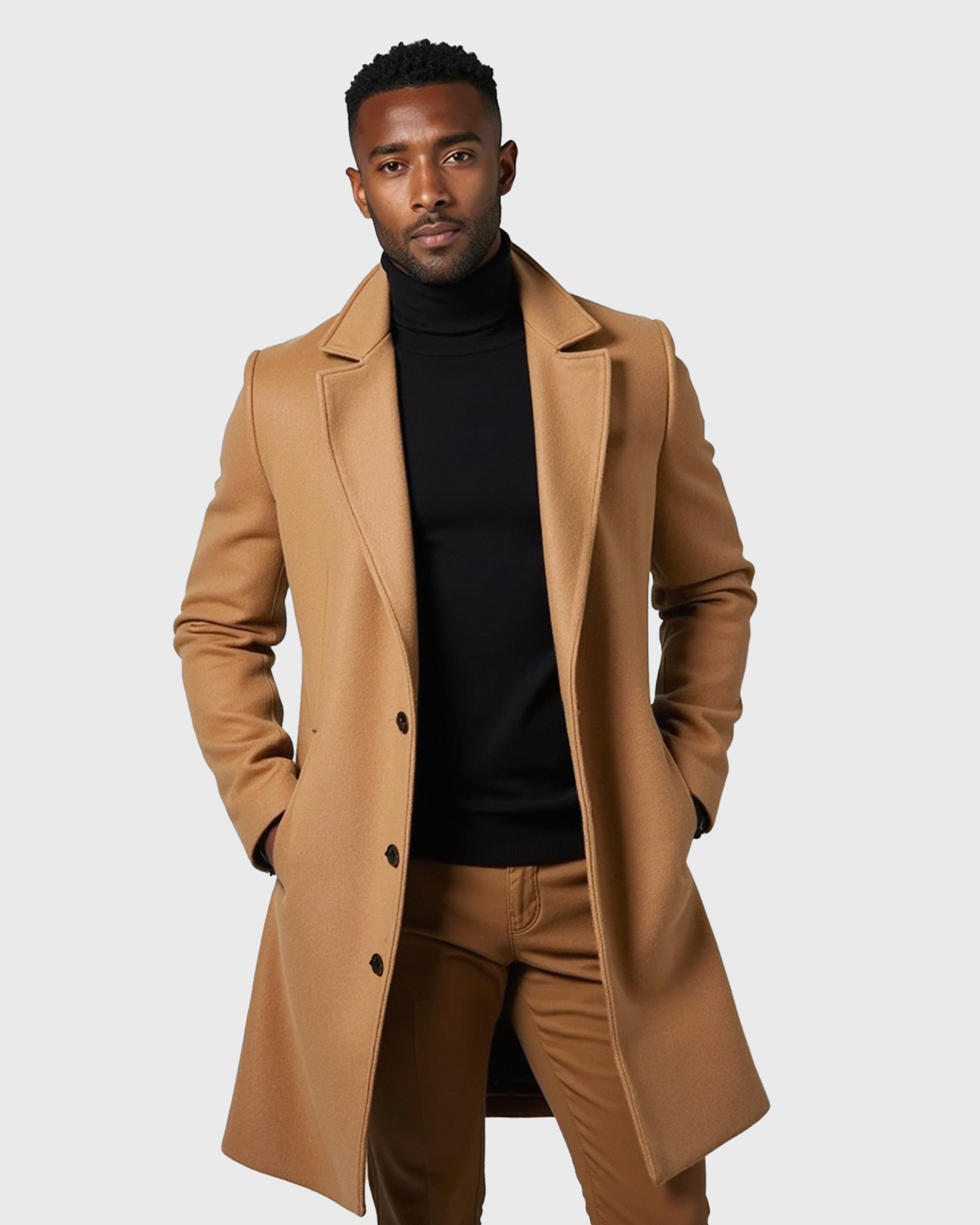 Old Aura | Men’s Tailored Fit Overcoat with Lined Interior