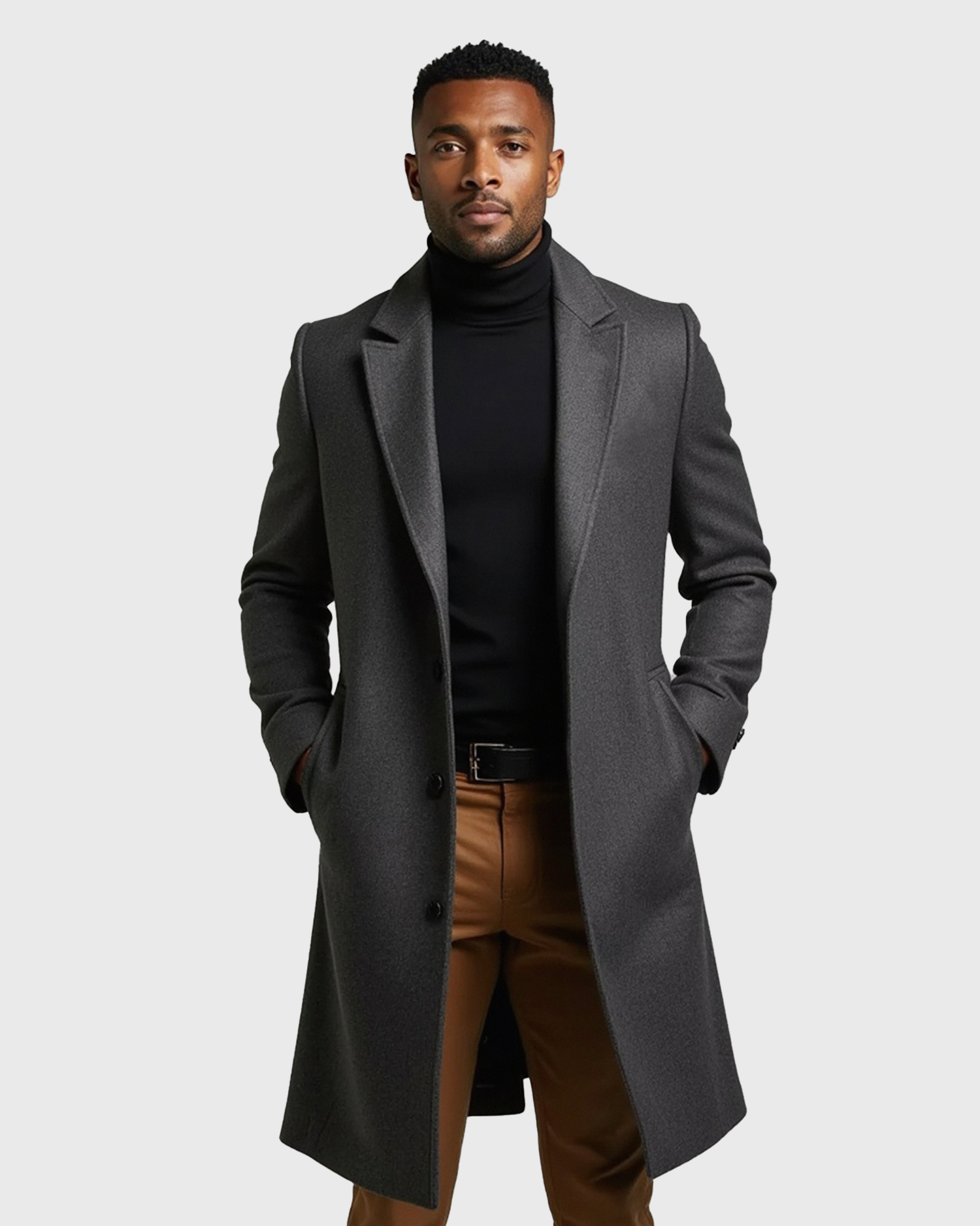 Old Aura | Men’s Tailored Fit Overcoat with Lined Interior