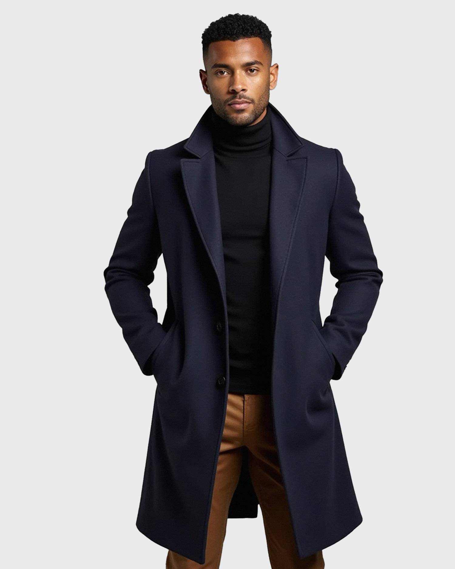 Old Aura | Men’s Tailored Fit Overcoat with Lined Interior