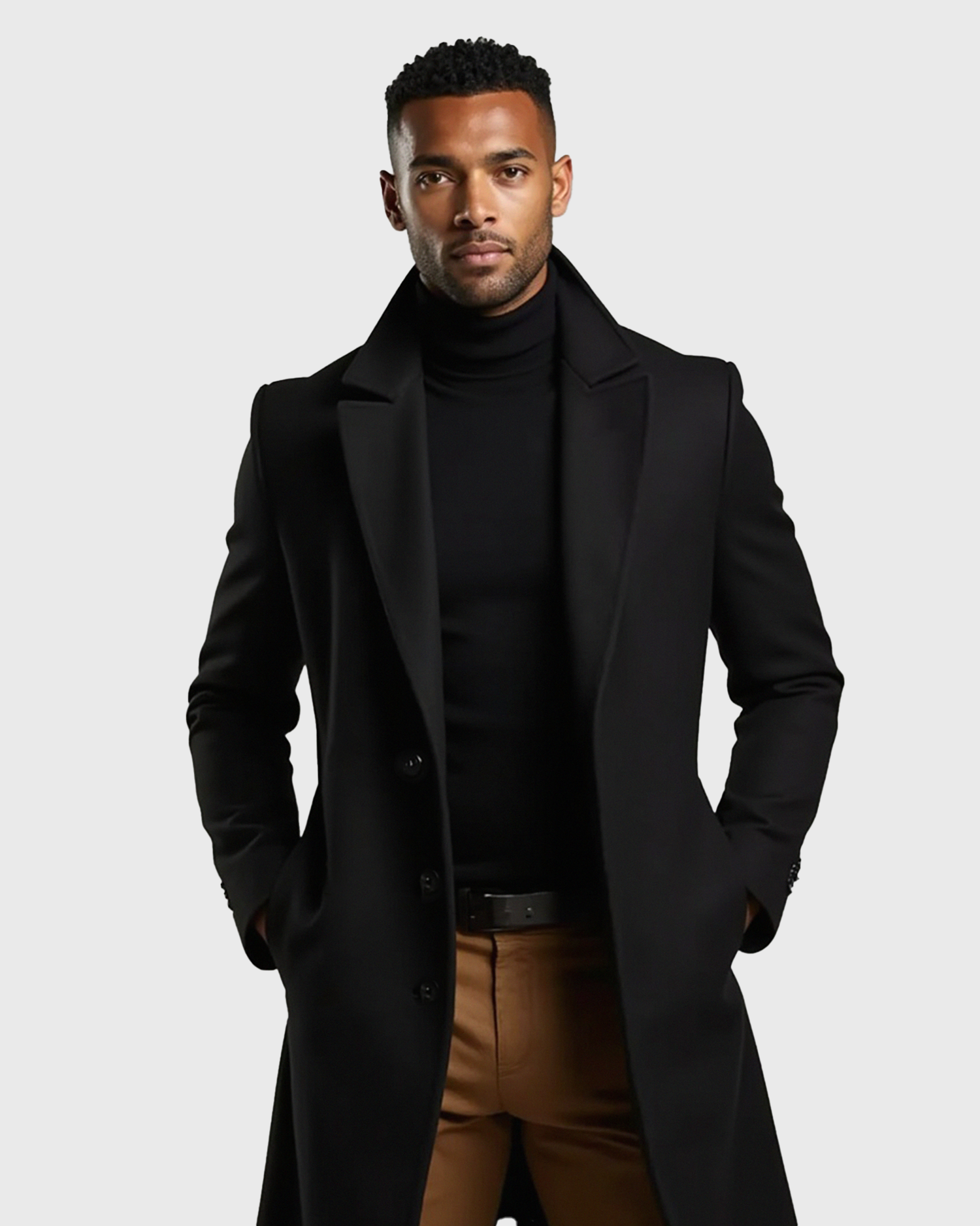 Old Aura | Men’s Tailored Fit Overcoat with Lined Interior