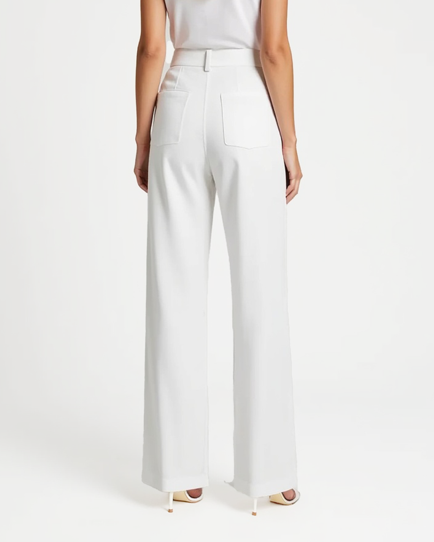 Old Aura | Women’s High-Waisted Wide Leg Pants with Figure-Flattering Cut