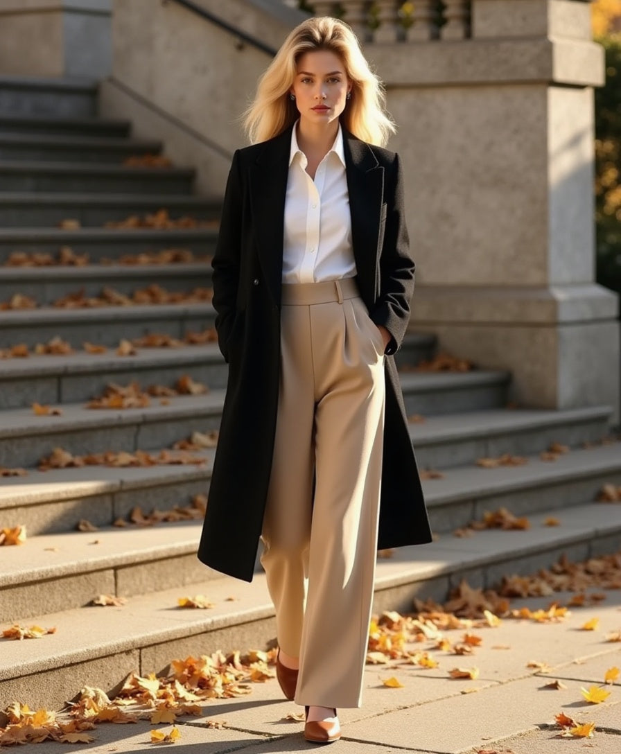 Old Aura | Women’s Wide-Leg Trousers with Tailored Waistband